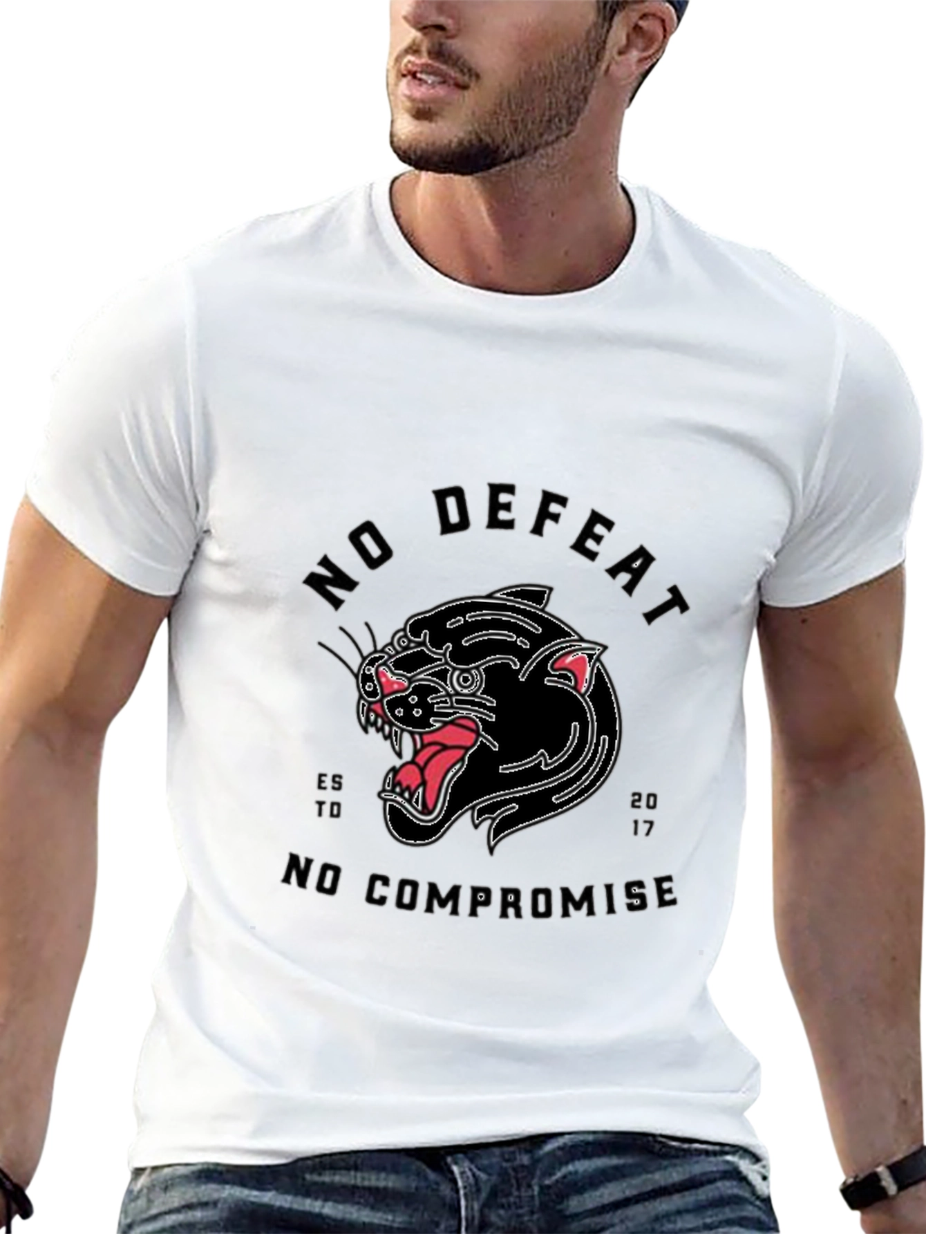 No Defeat Black Panther Graphic Tee