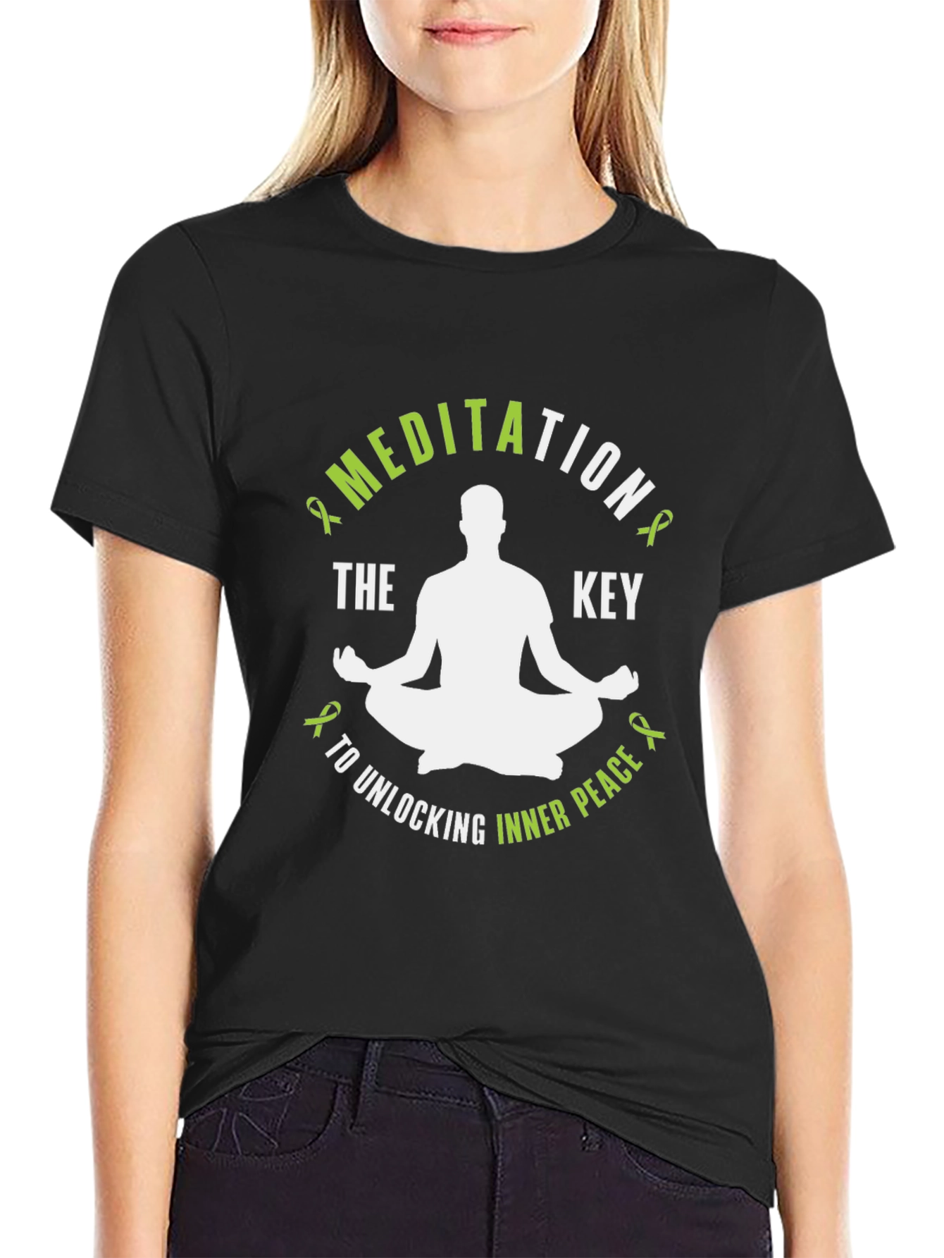 Meditation Key to Inner Peace Graphic T-Shirt