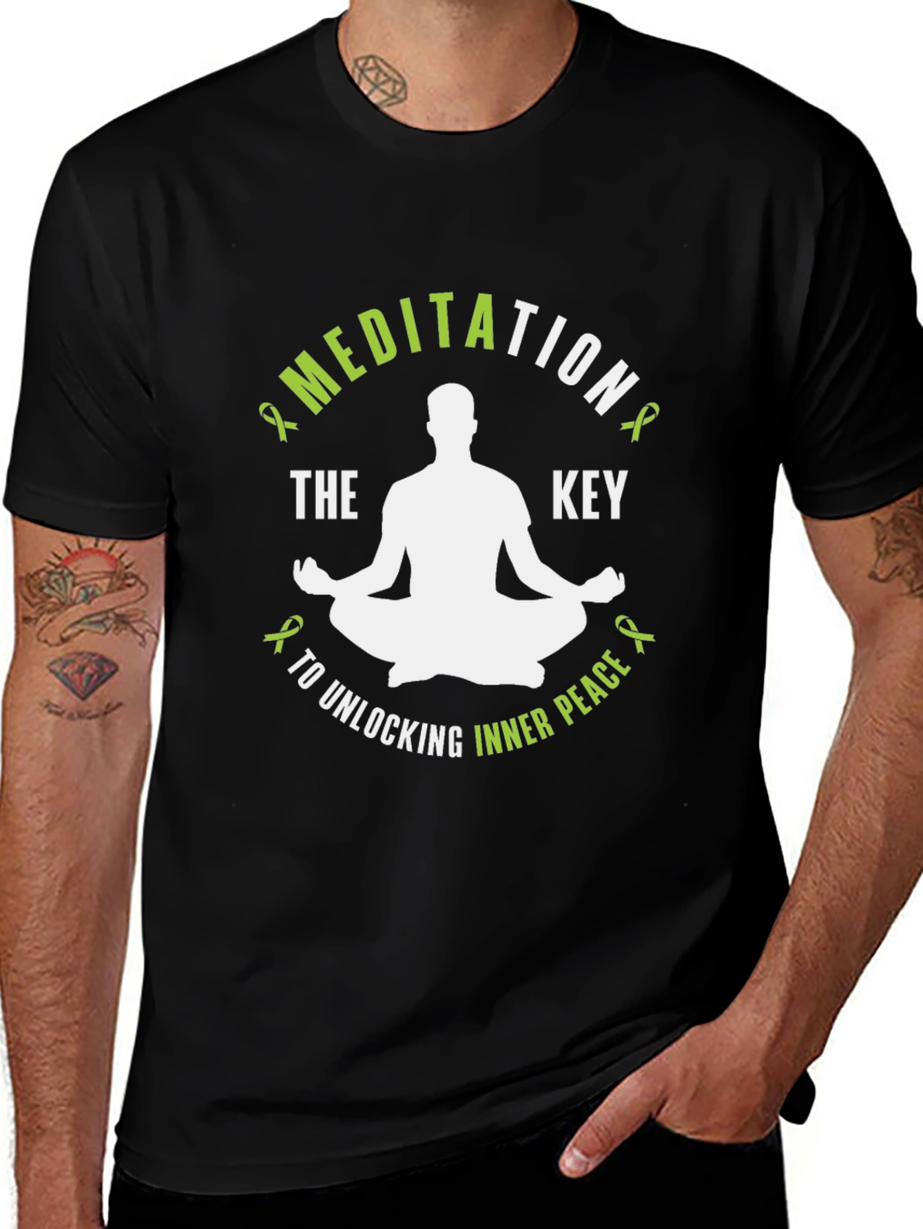 Meditation Key to Inner Peace Graphic T-Shirt