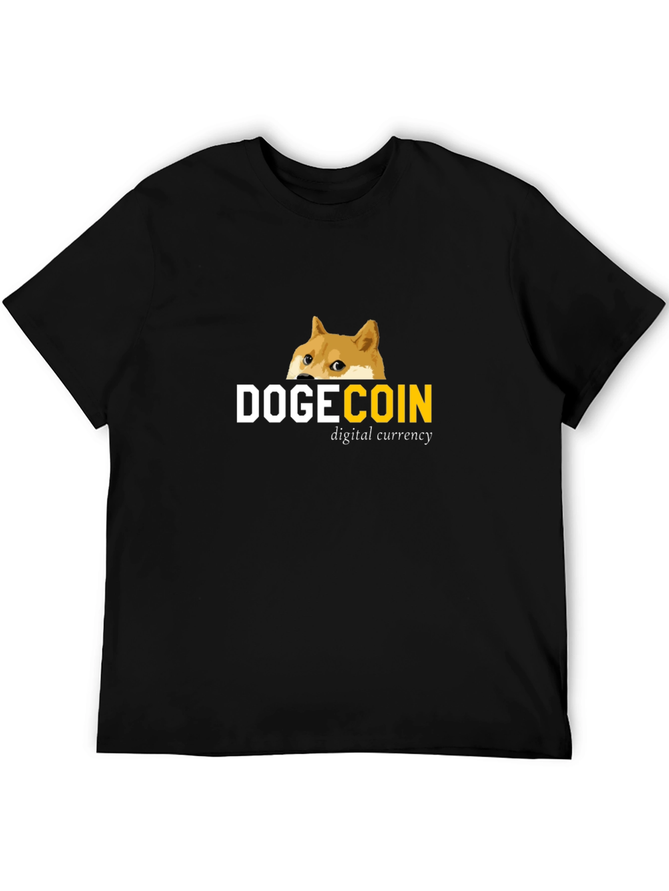 Dogecoin Digital Currency Black T-Shirt