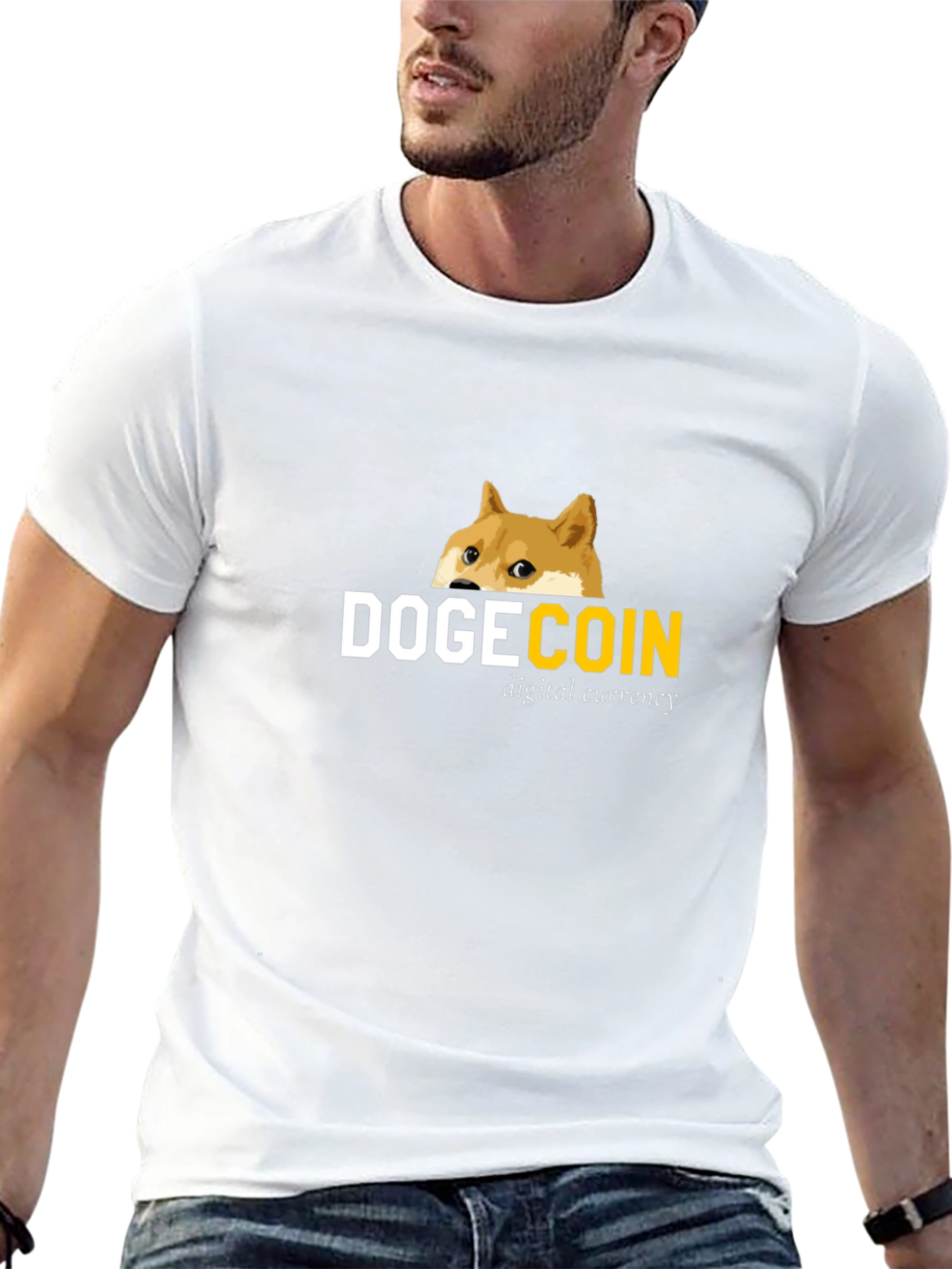 Dogecoin Digital Currency Black T-Shirt