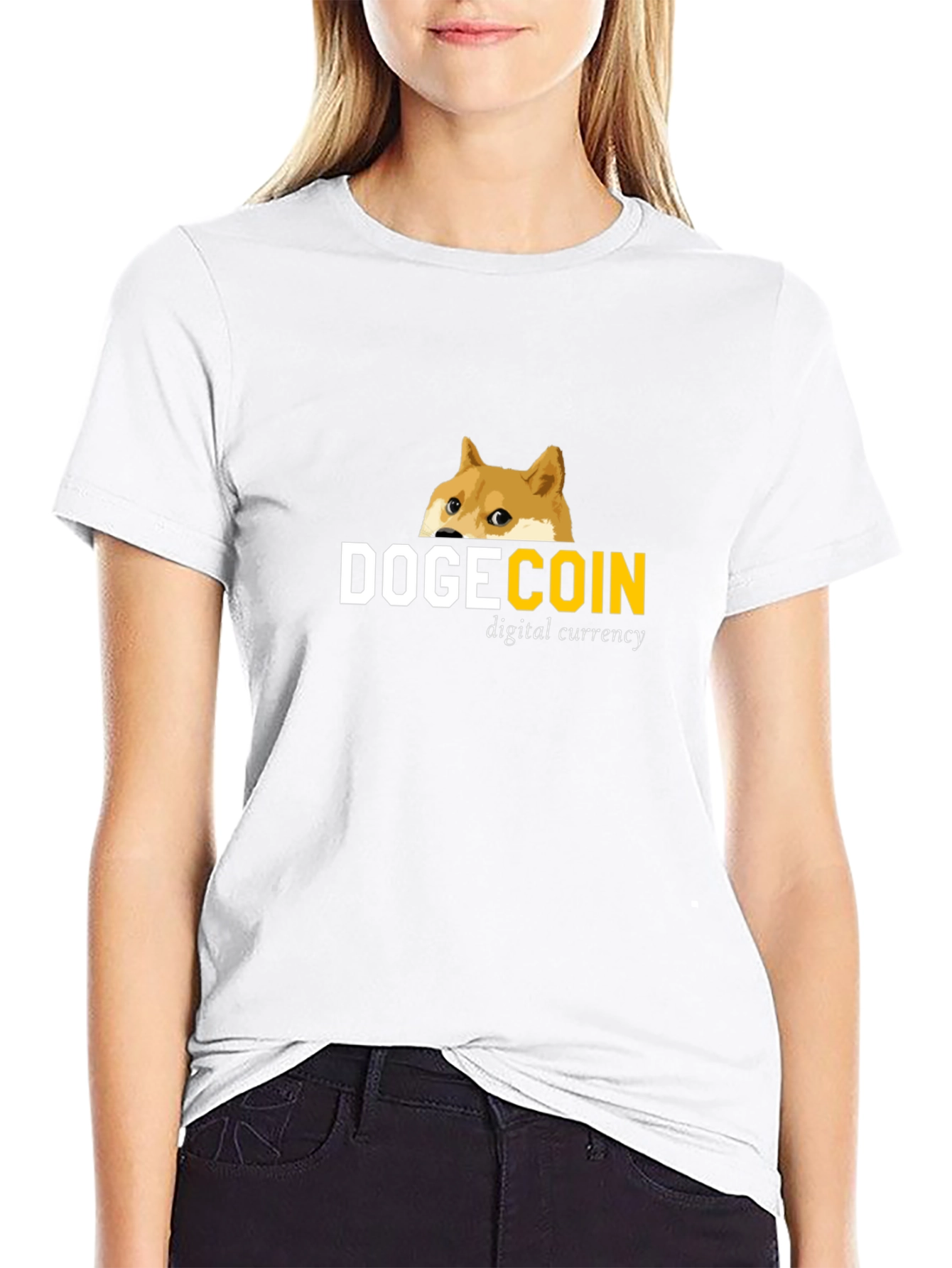 Dogecoin Digital Currency Black T-Shirt
