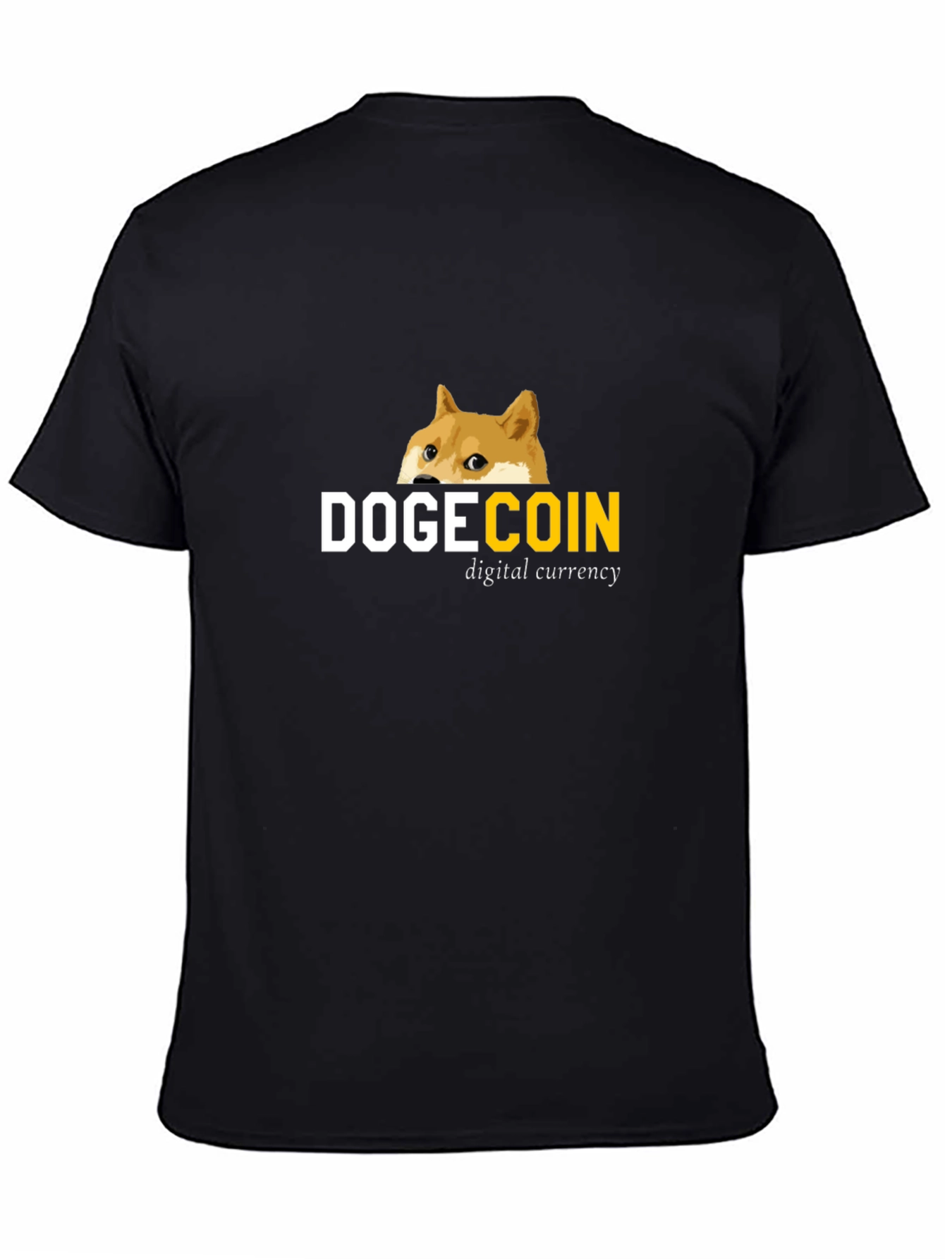 Dogecoin Digital Currency Black T-Shirt