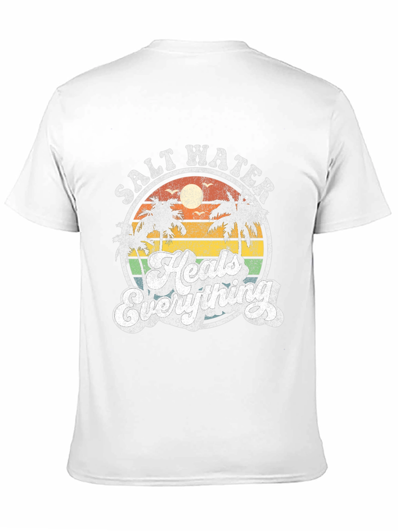 Salt Water Heals Everything Black T-Shirt