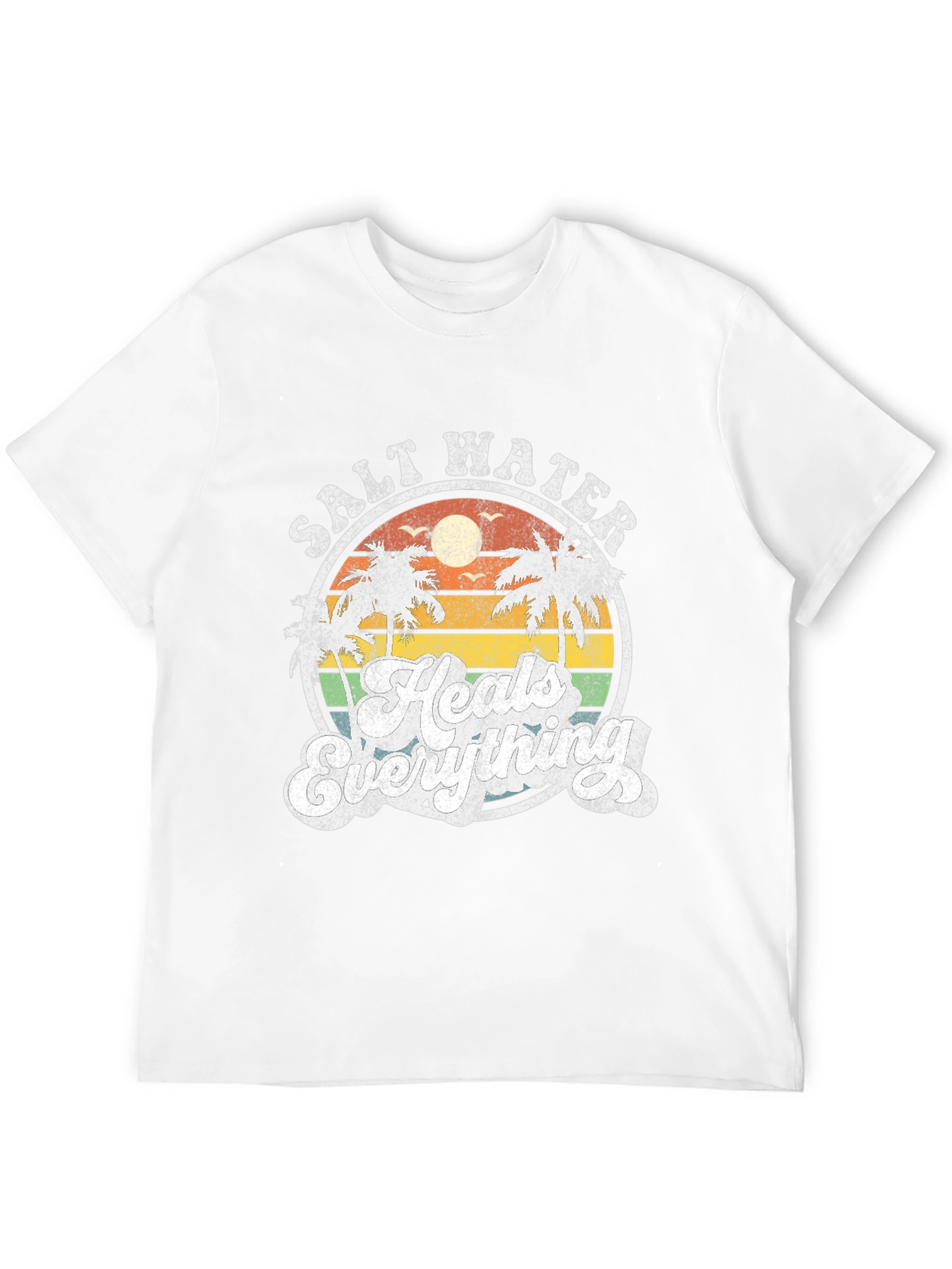 Salt Water Heals Everything Black T-Shirt
