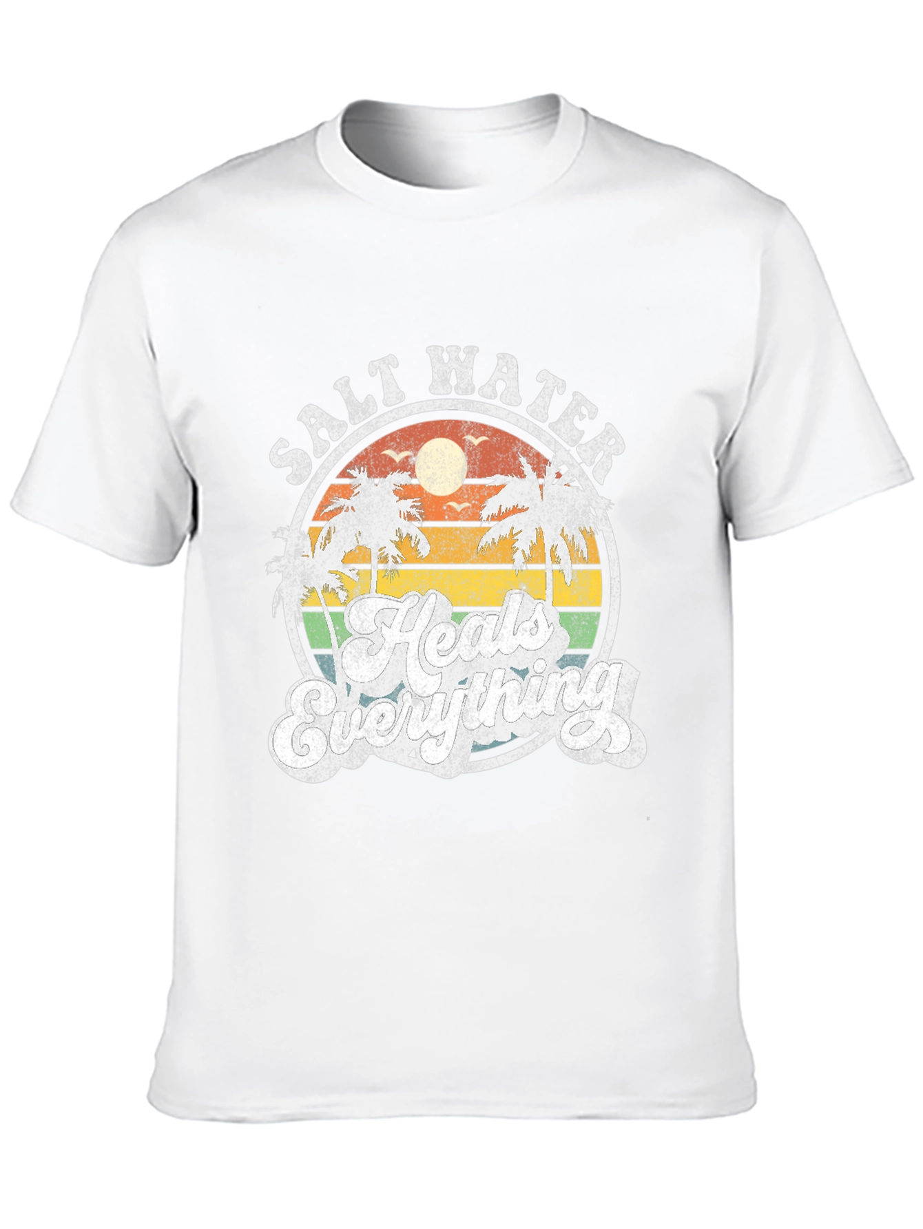 Salt Water Heals Everything Black T-Shirt
