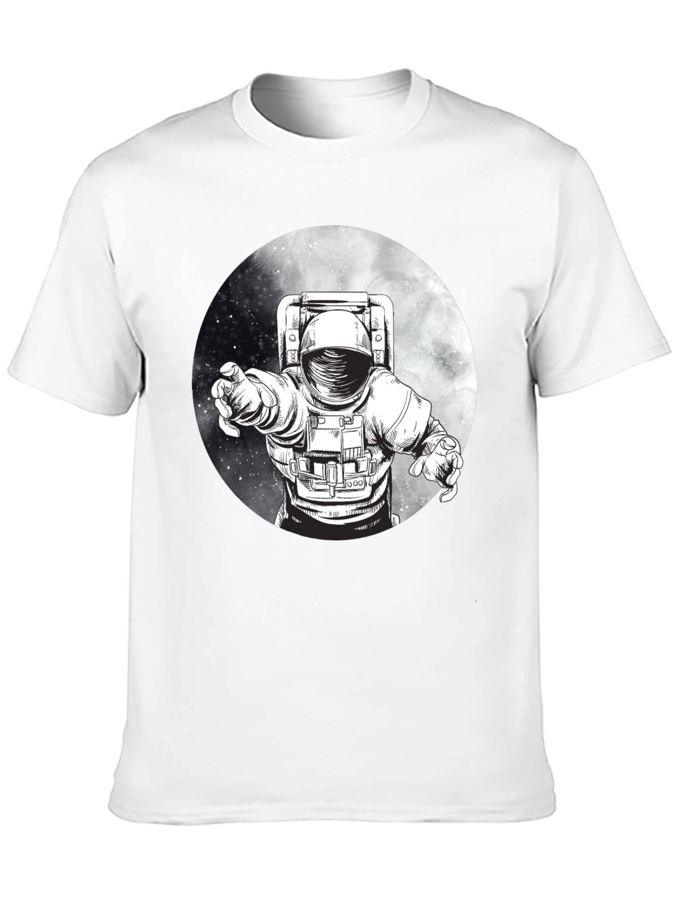 Astronaut Graphic Tee - Black Cotton Comfort