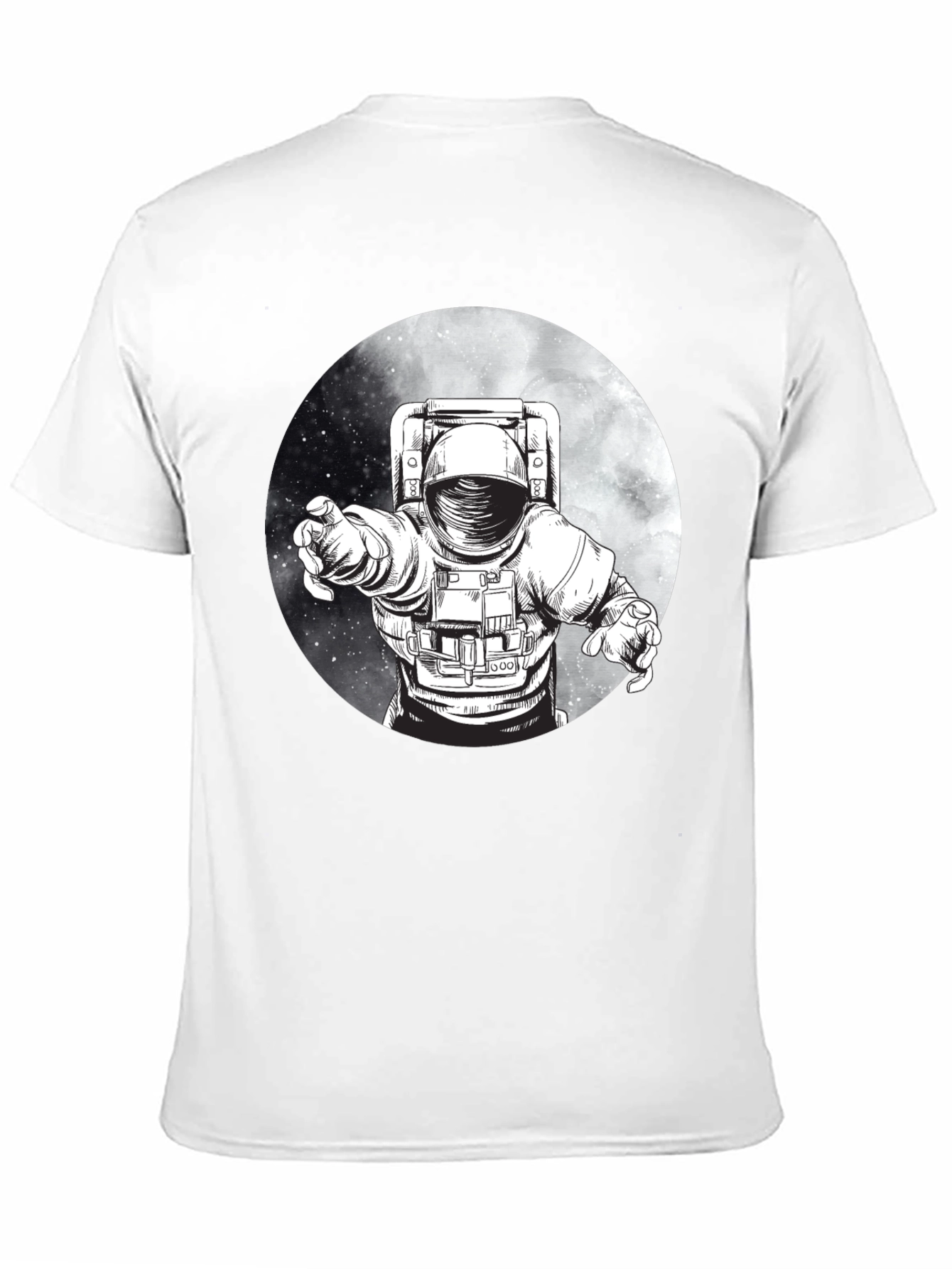 Astronaut Graphic Tee - Black Cotton Comfort