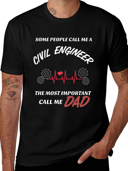 Civil Engineer Dad Graphic T-Shirt