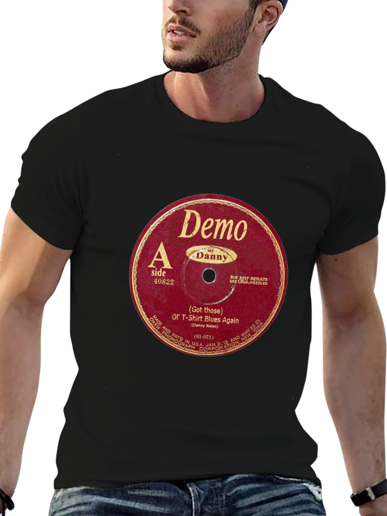 Retro Vinyl Record Graphic T-Shirt