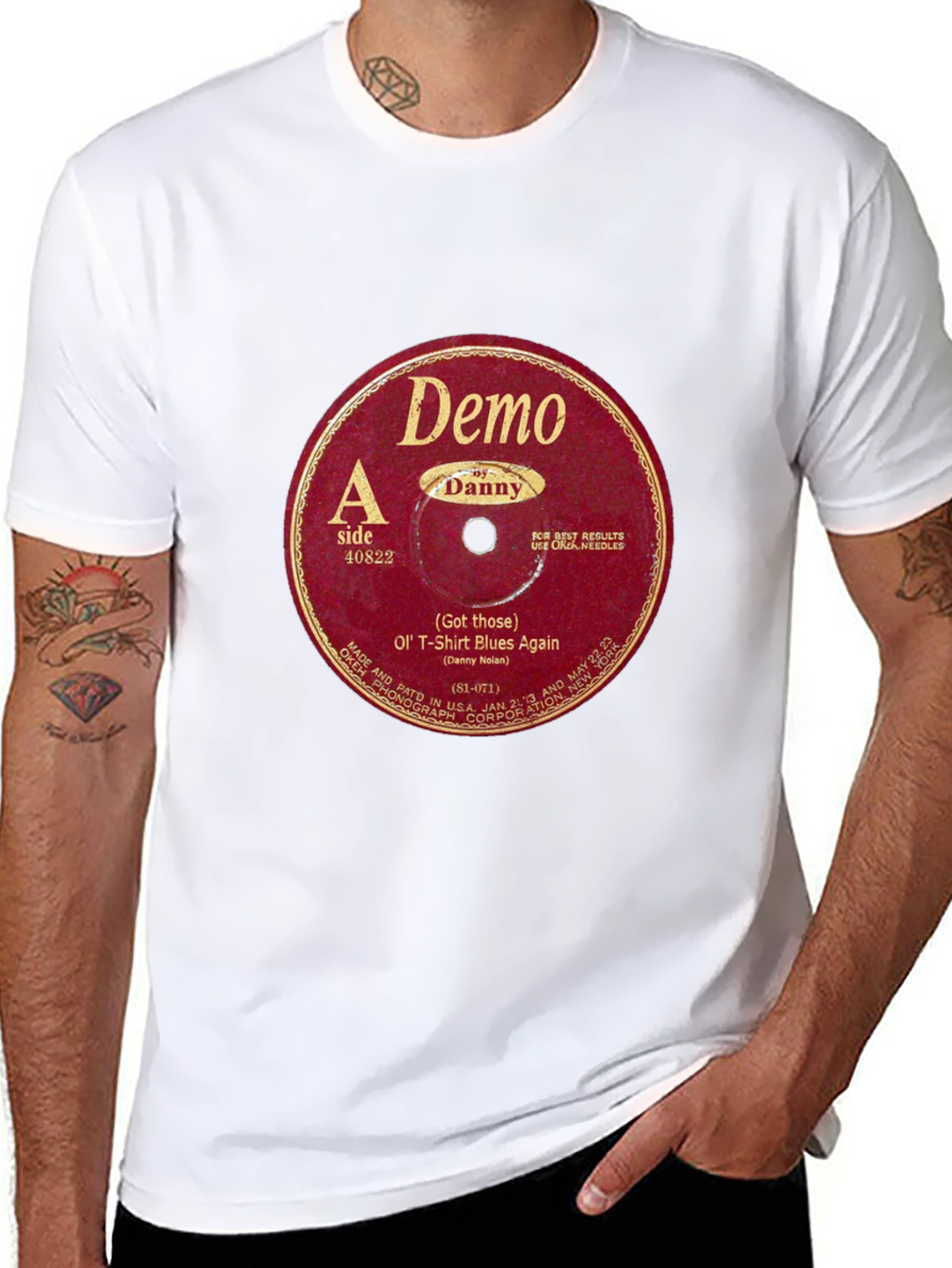 Retro Vinyl Record Graphic T-Shirt