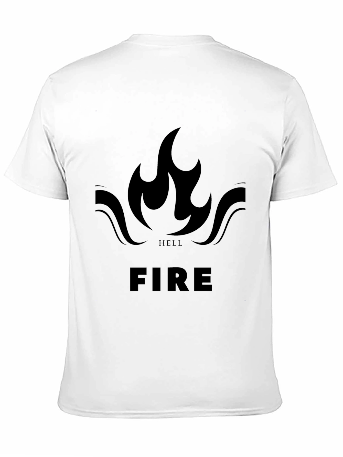 Hell Fire Graphic Tee - Bold Black T-Shirt