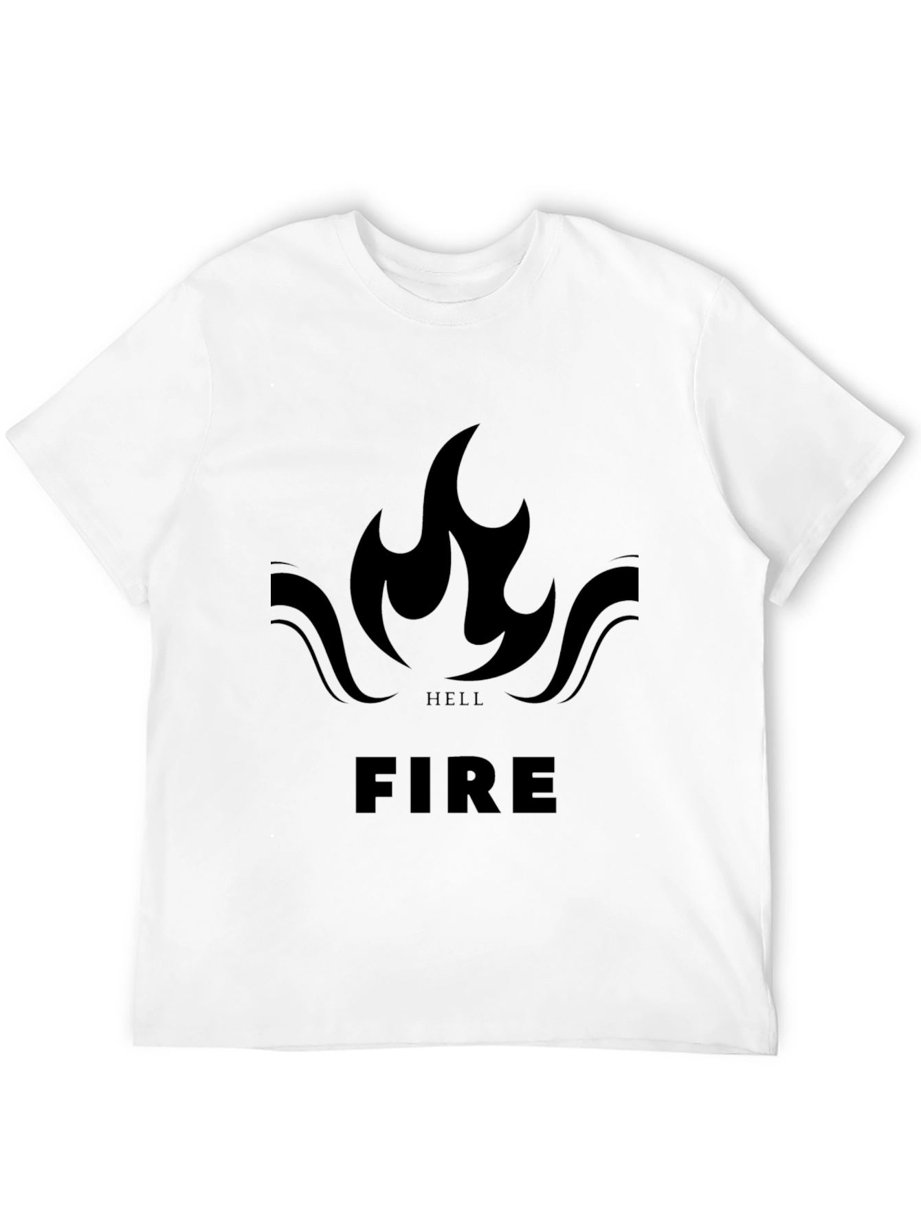 Hell Fire Graphic Tee - Bold Black T-Shirt