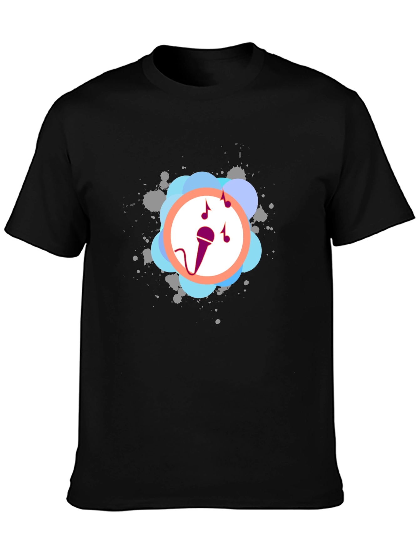 Music Lover Tee - Stylish Microphone Graphic T-Shirt