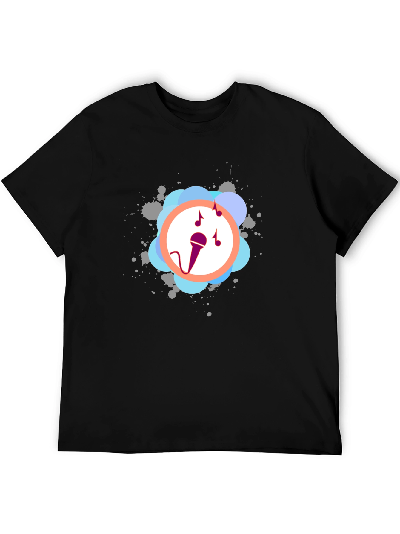 Music Lover Tee - Stylish Microphone Graphic T-Shirt