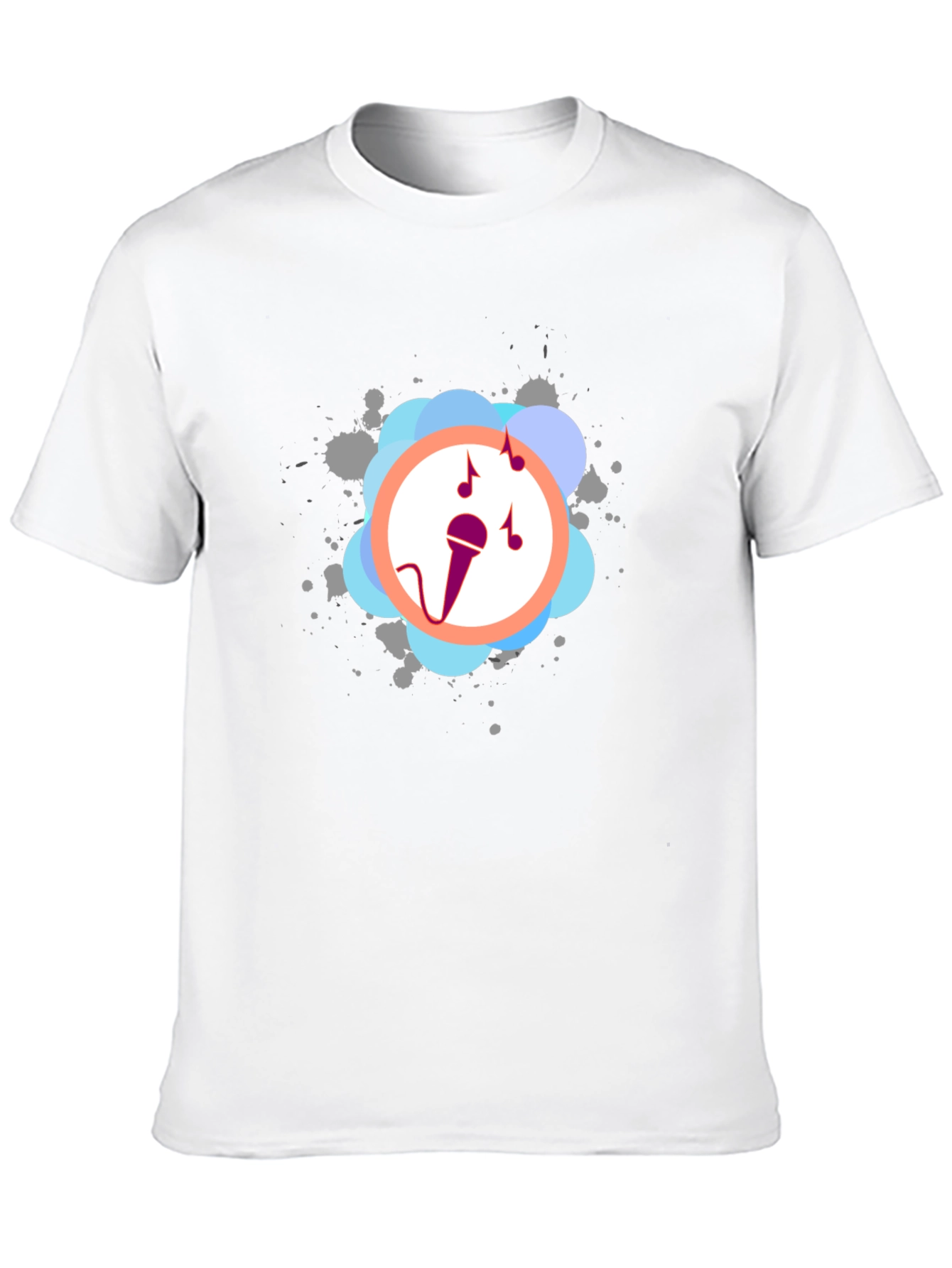Music Lover Tee - Stylish Microphone Graphic T-Shirt