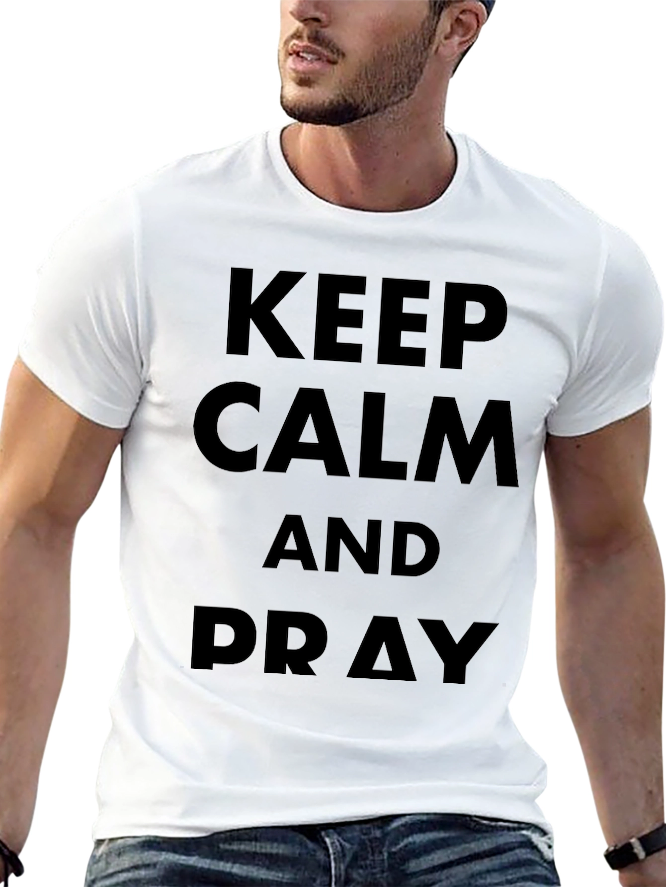 Keep Calm and Pray Black T-Shirt