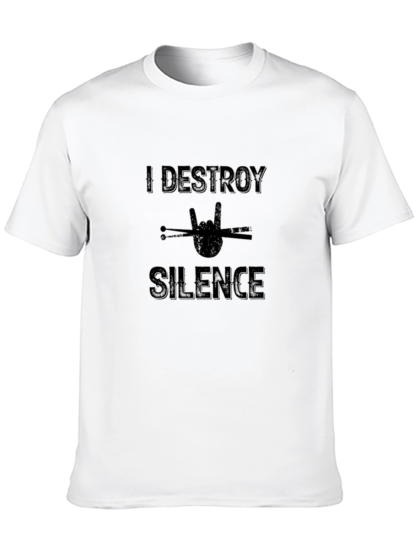 I Destroy Silence Black Graphic Tee