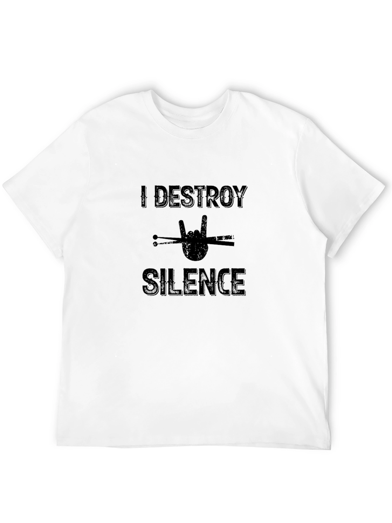 I Destroy Silence Black Graphic Tee
