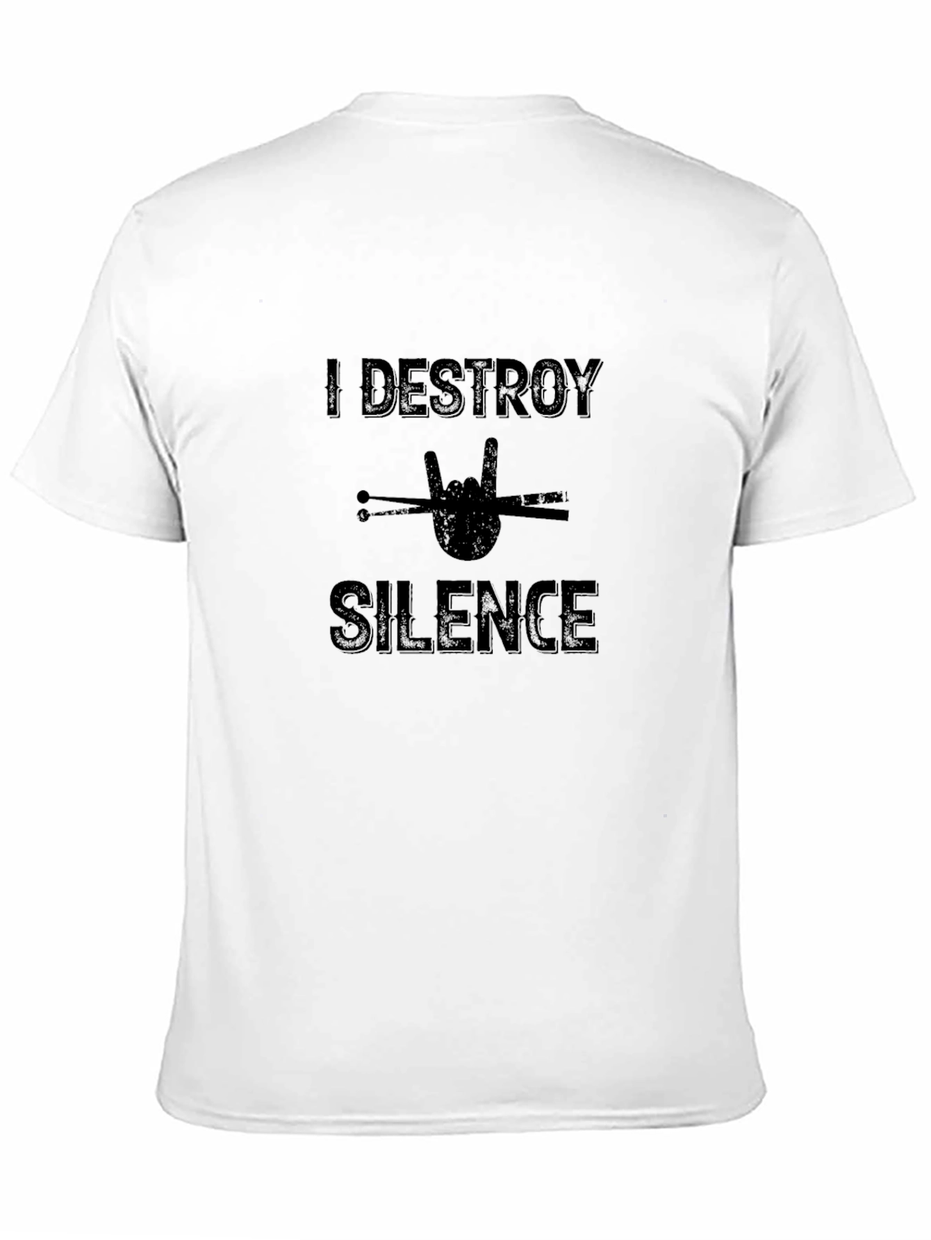 I Destroy Silence Black Graphic Tee