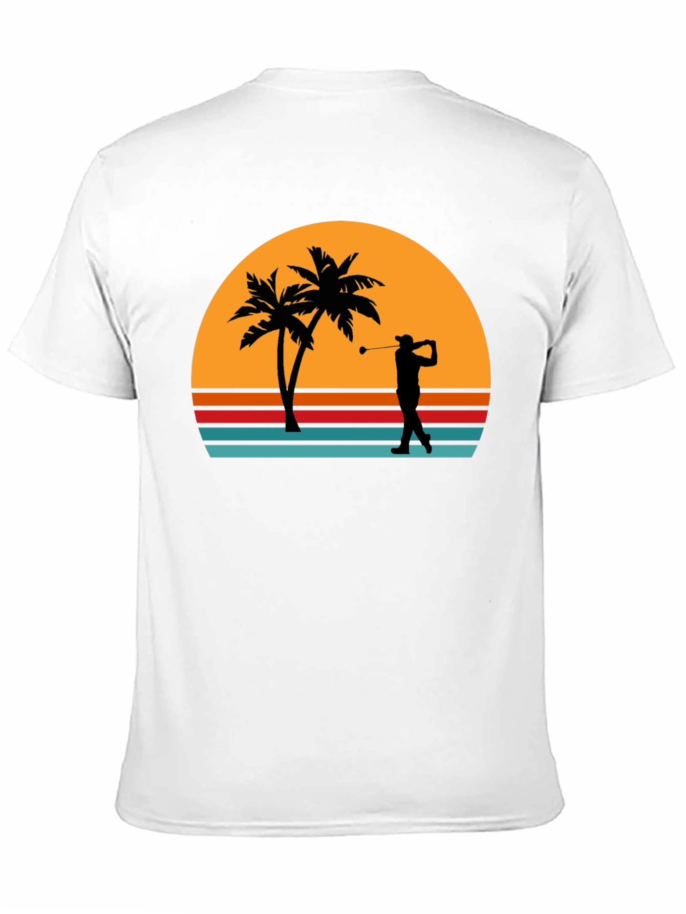Tropical Sunset Golfer T-Shirt