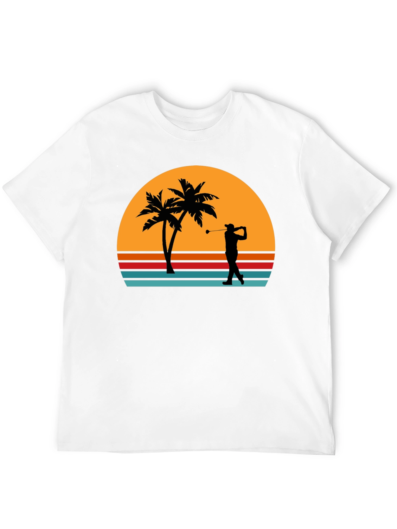 Tropical Sunset Golfer T-Shirt