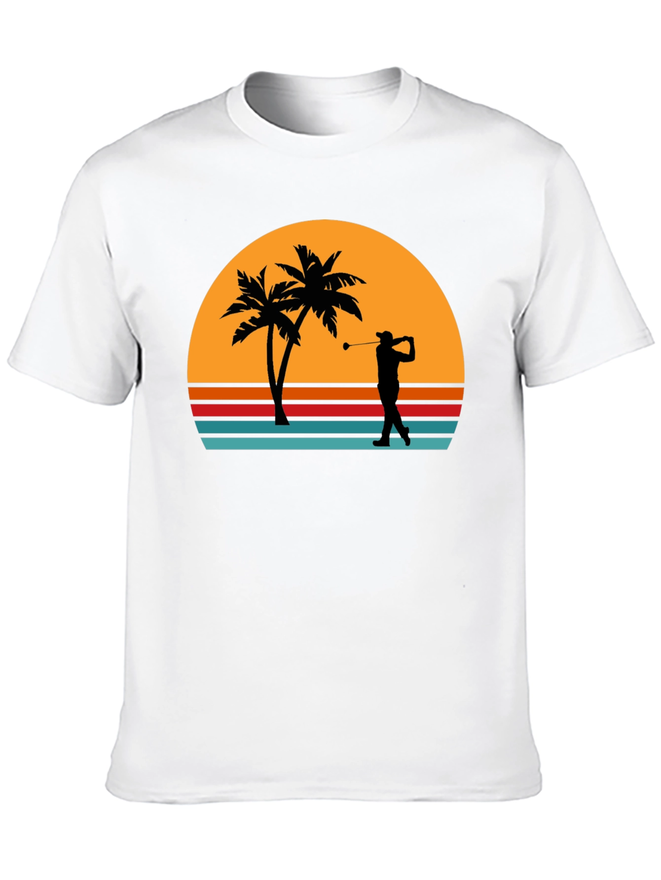 Tropical Sunset Golfer T-Shirt