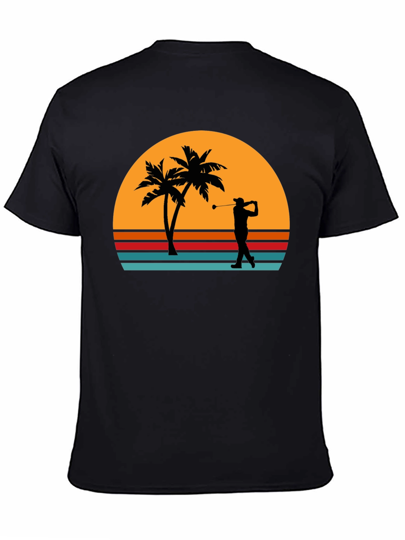 Tropical Sunset Golfer T-Shirt