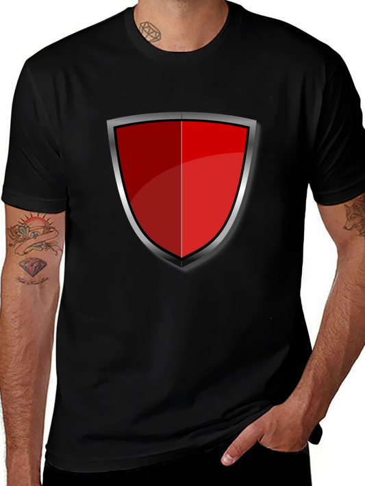 Red Shield Graphic Black T-Shirt