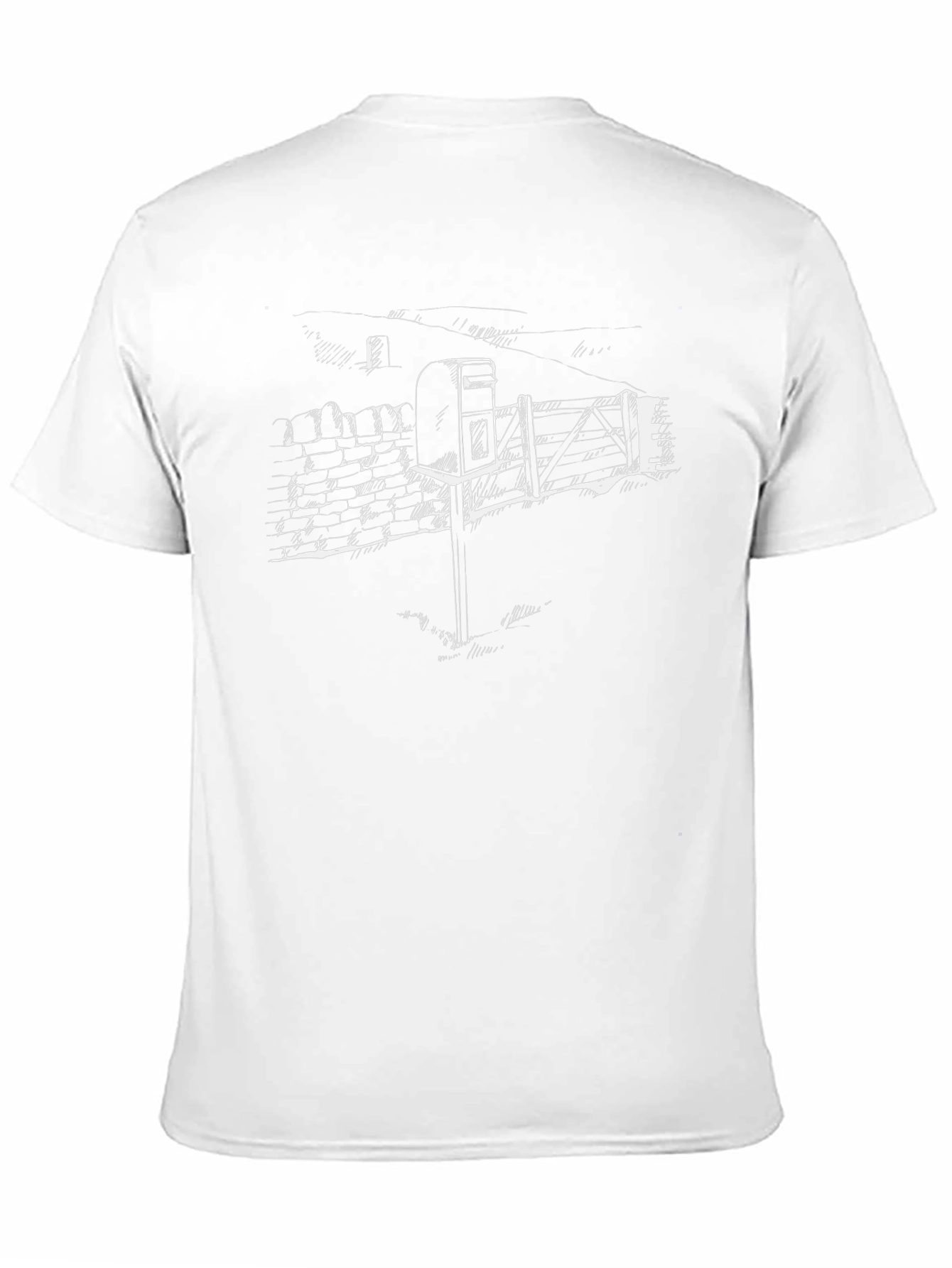 Black Sketch Landscape Graphic Tee