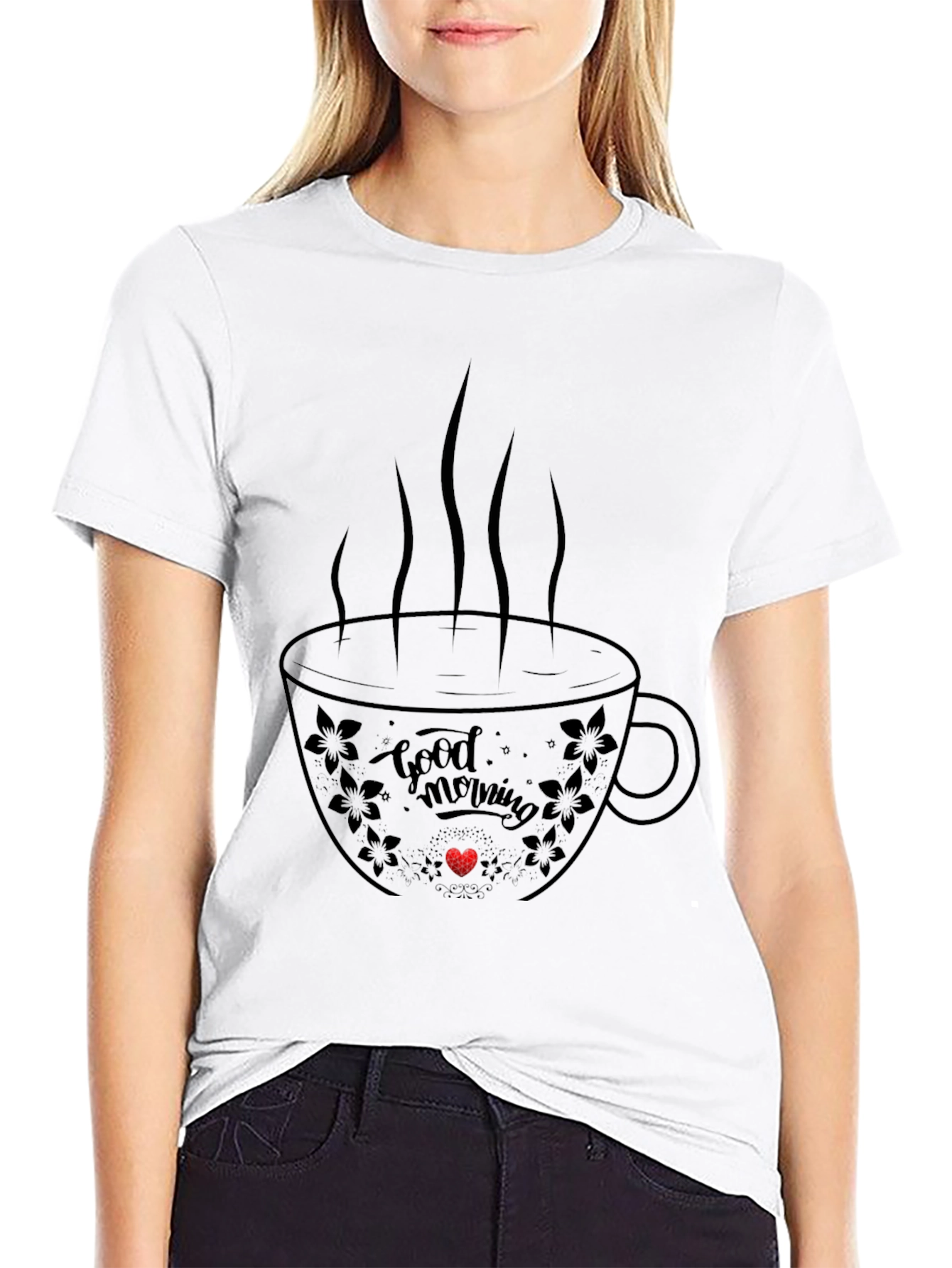 Good Morning Coffee Cup Graphic Tee