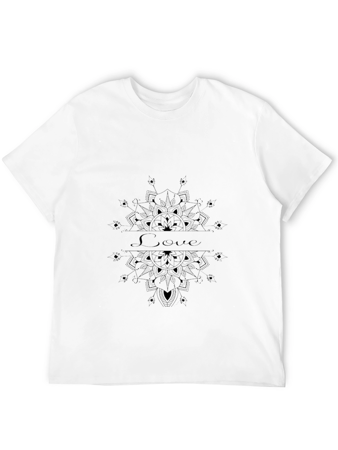 Love Mandala Black T-Shirt