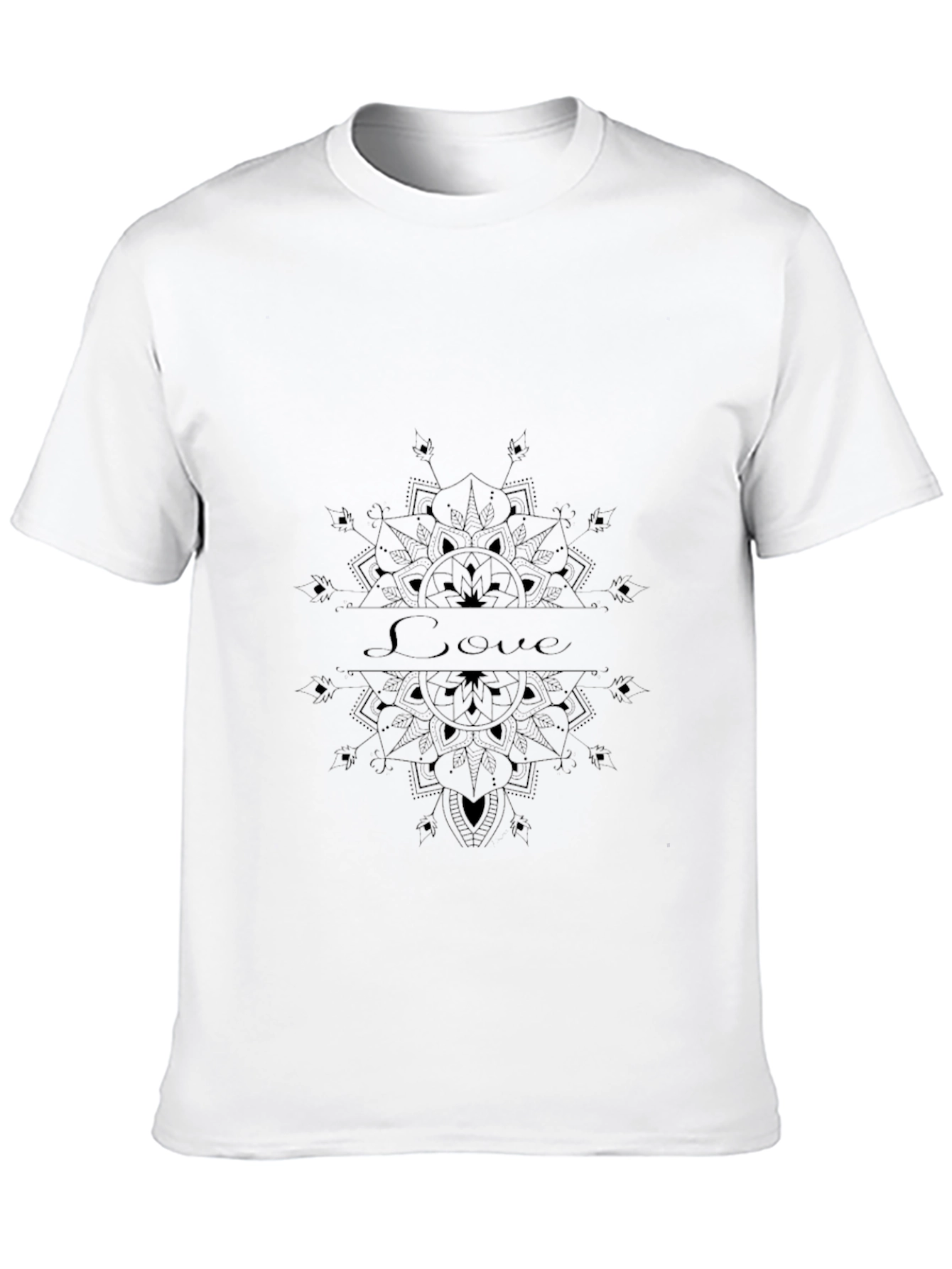 Love Mandala Black T-Shirt