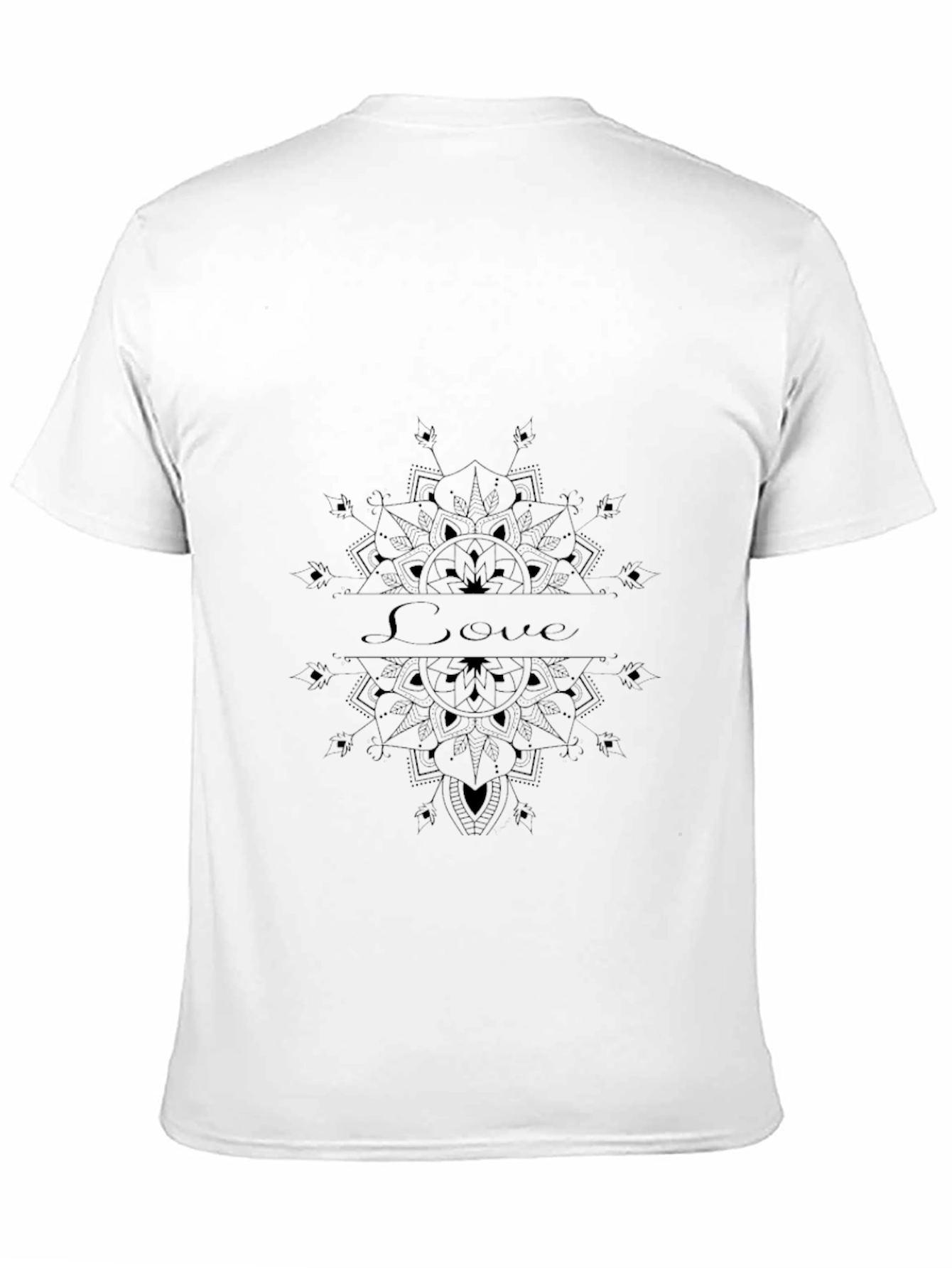 Love Mandala Black T-Shirt