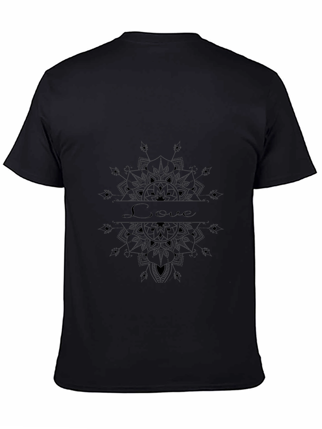 Love Mandala Black T-Shirt