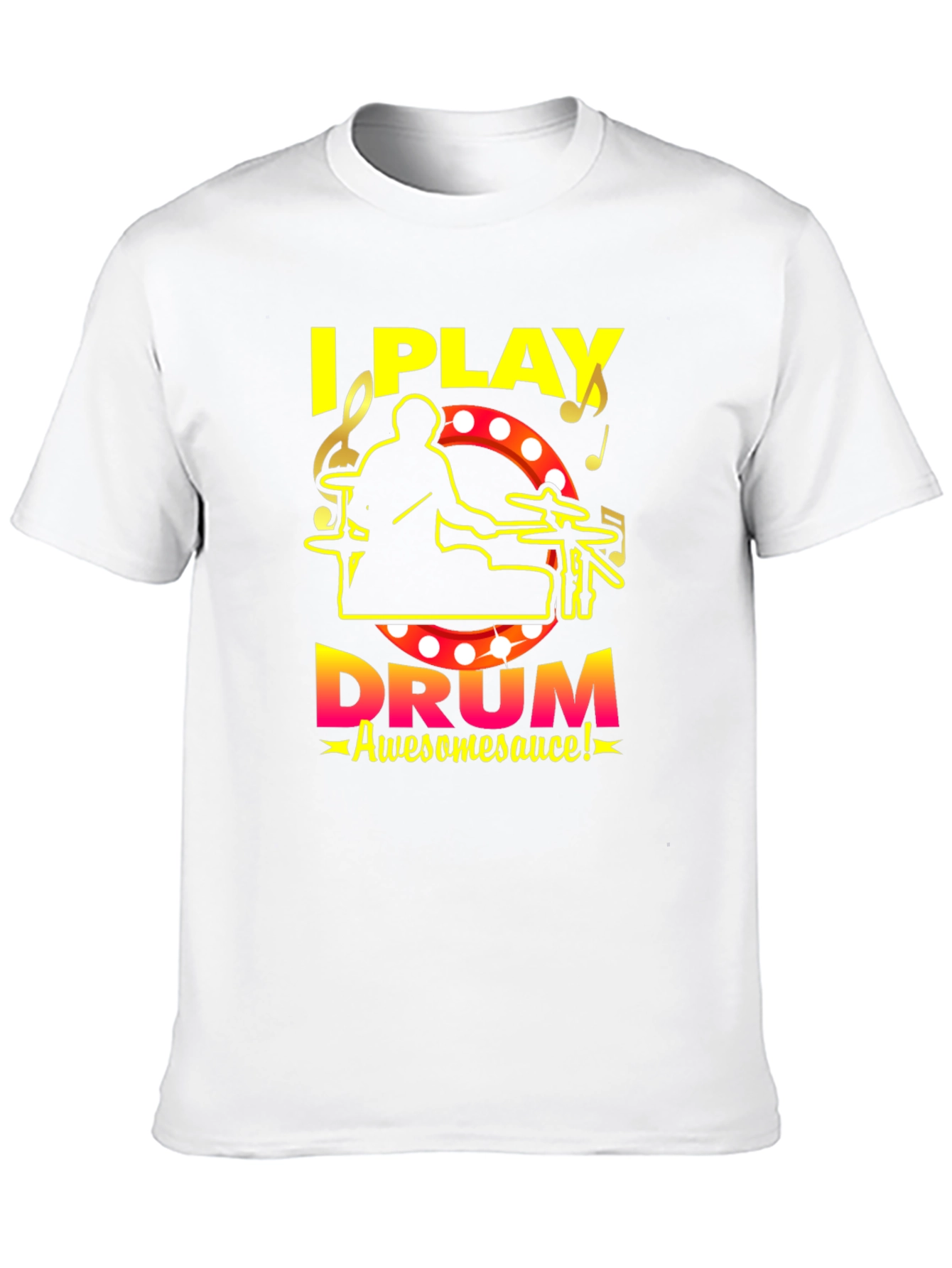 I Play Drum Awesomesauce Black T-Shirt