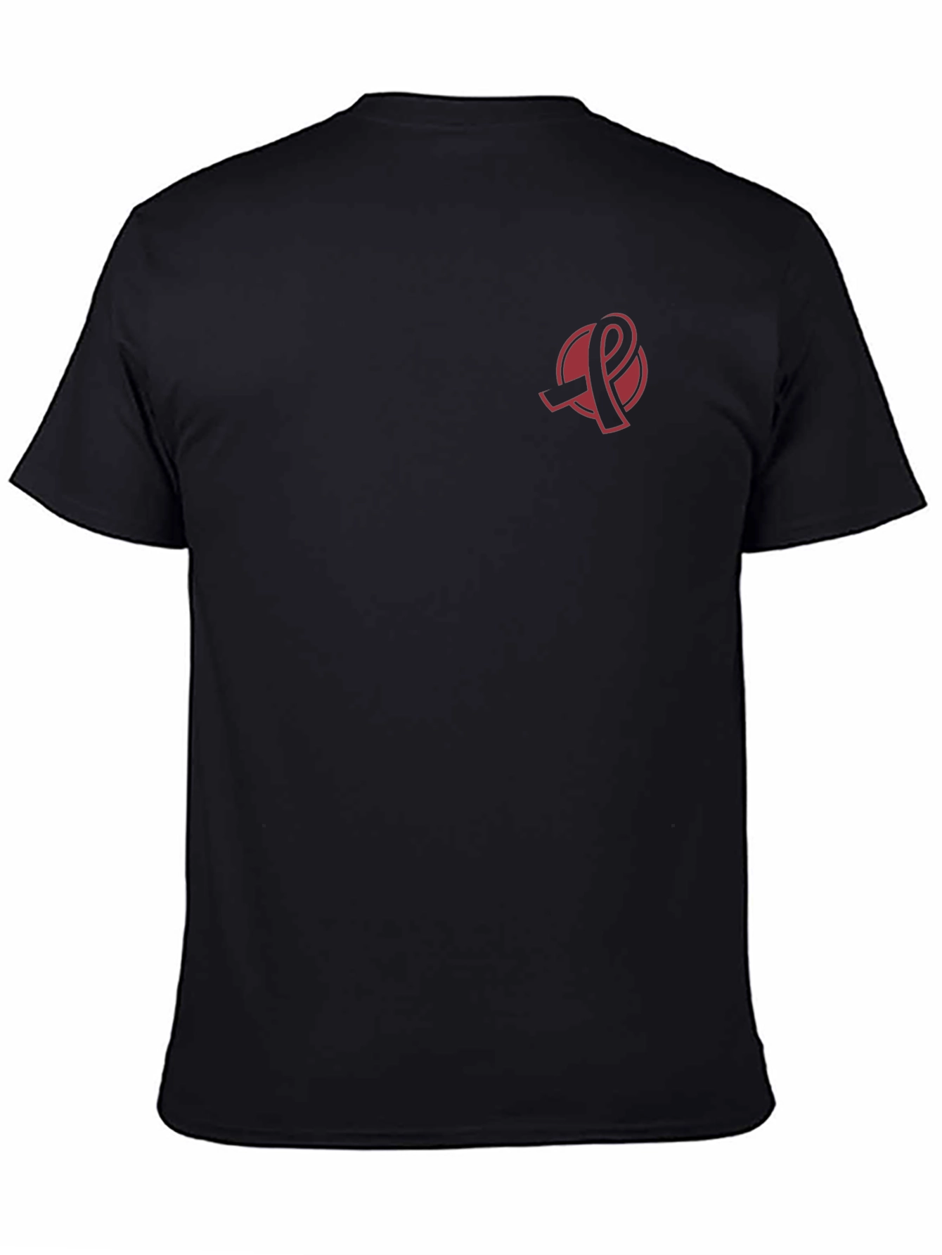 Black T-Shirt with Awareness Ribbon Logo