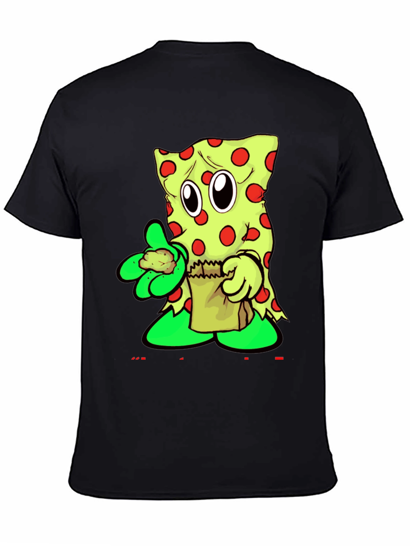 Funny Cartoon Pizza Slice Graphic T-Shirt