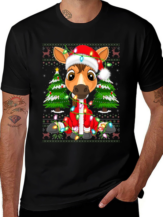 Festive Horse Christmas T-Shirt