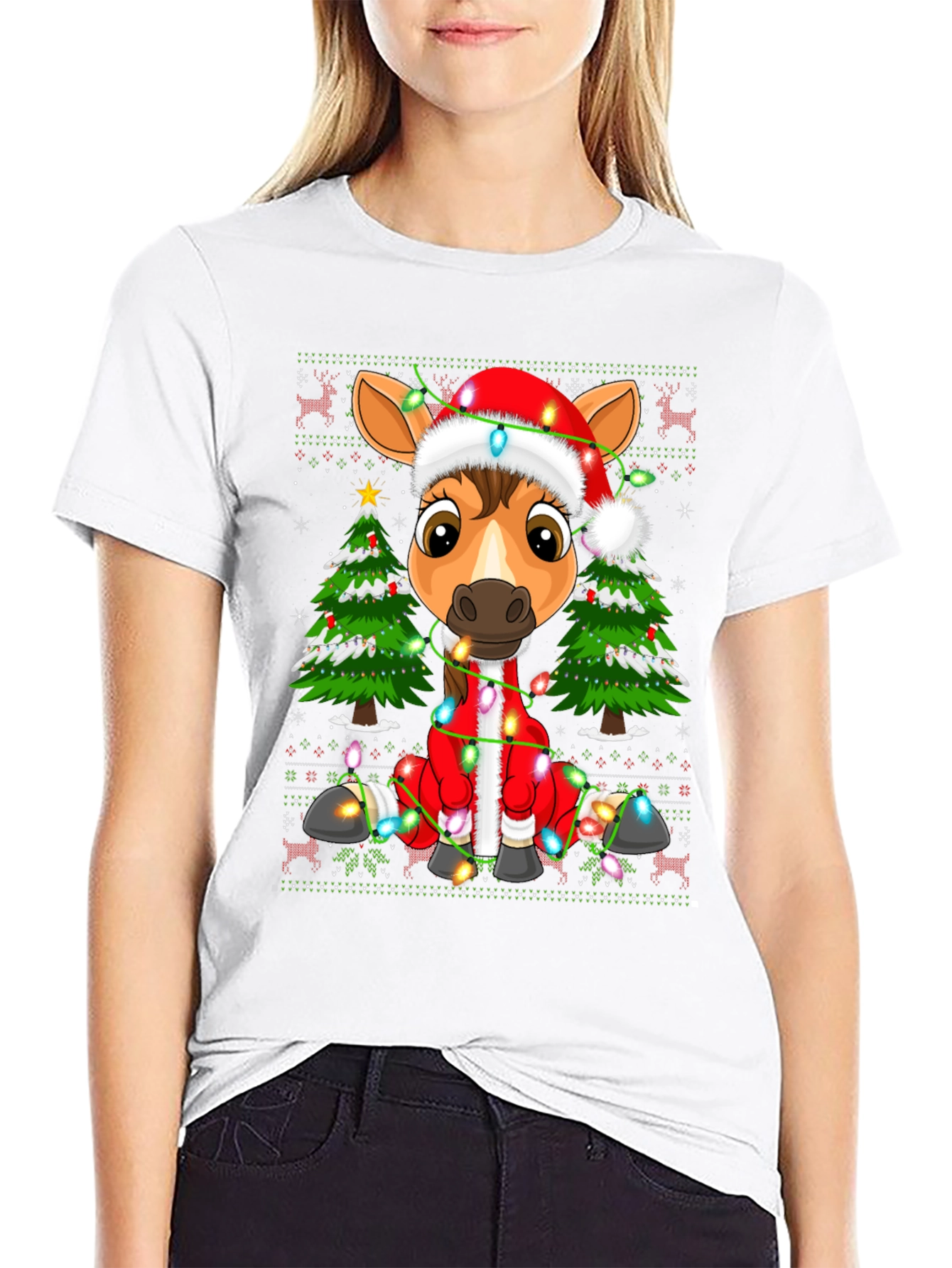 Festive Horse Christmas T-Shirt