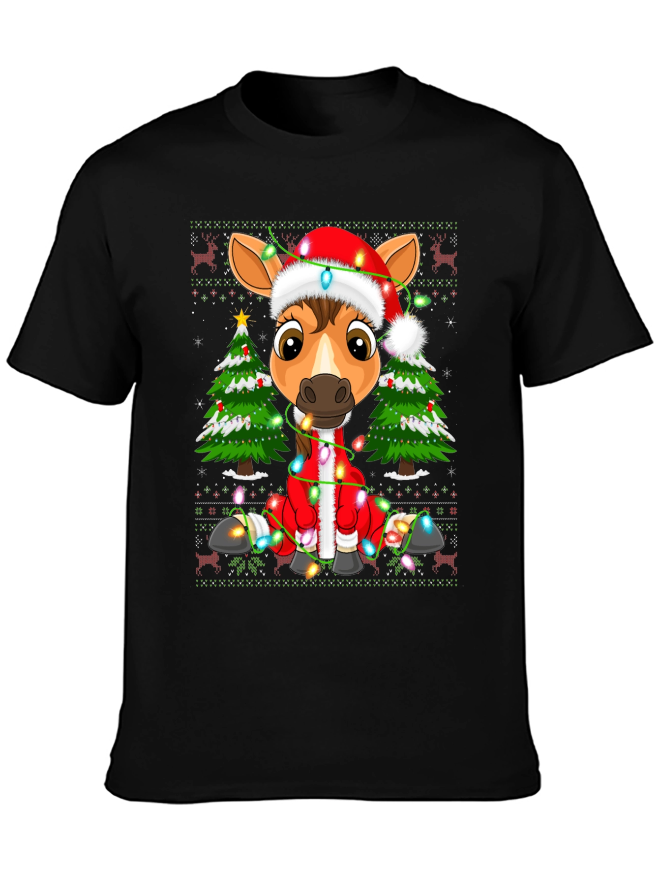 Festive Horse Christmas T-Shirt