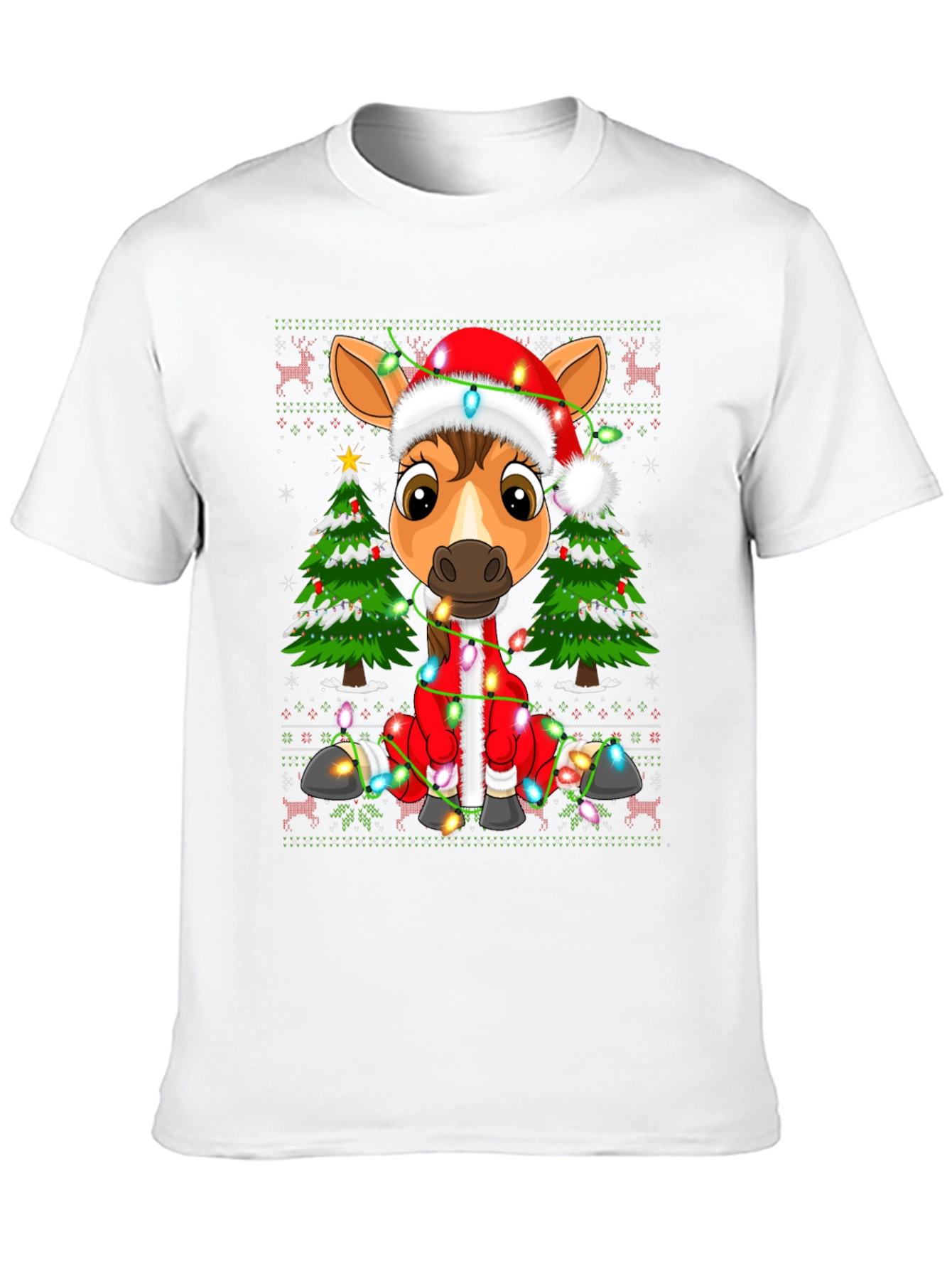 Festive Horse Christmas T-Shirt