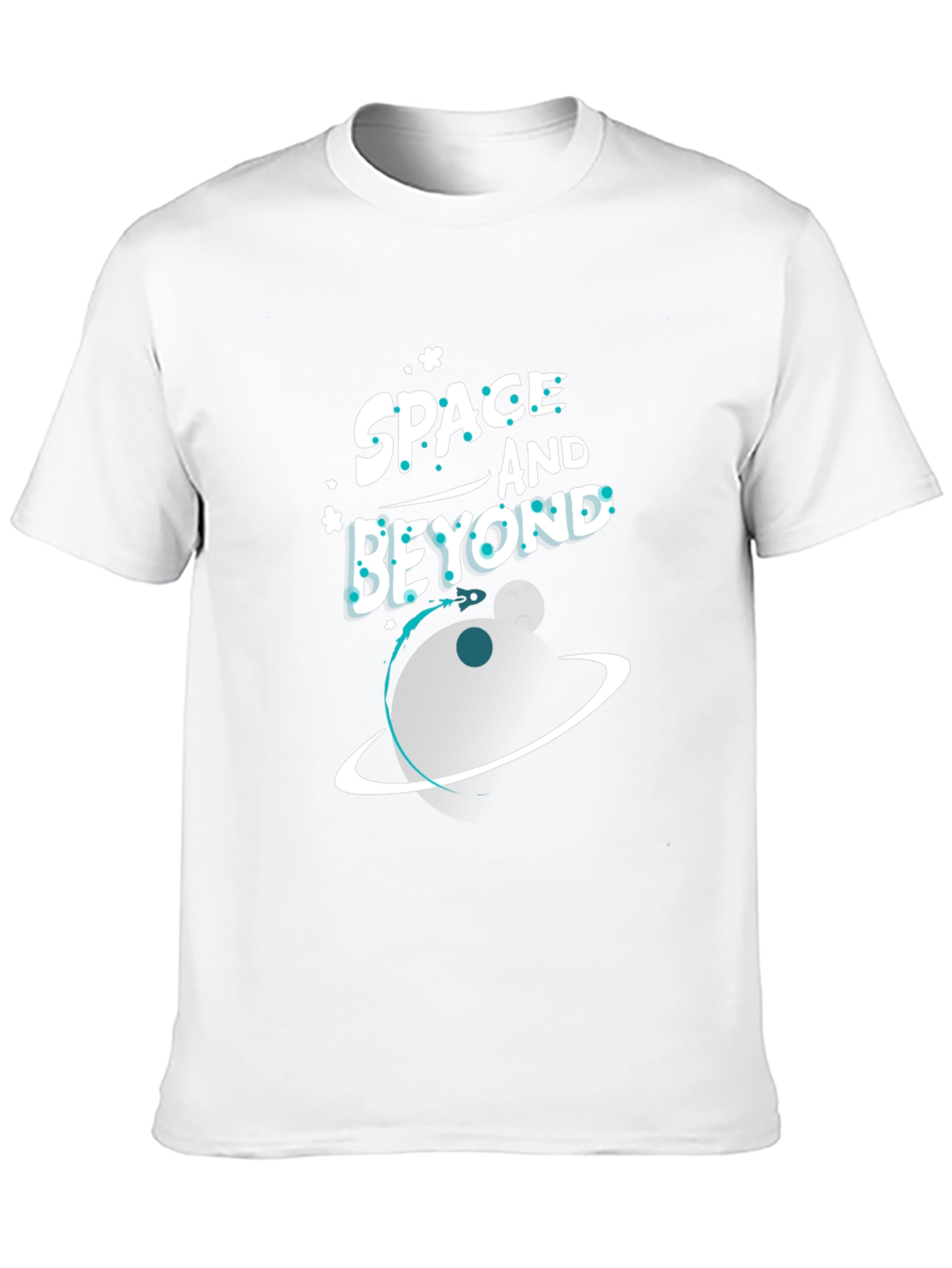 Space and Beyond Graphic Black T-Shirt