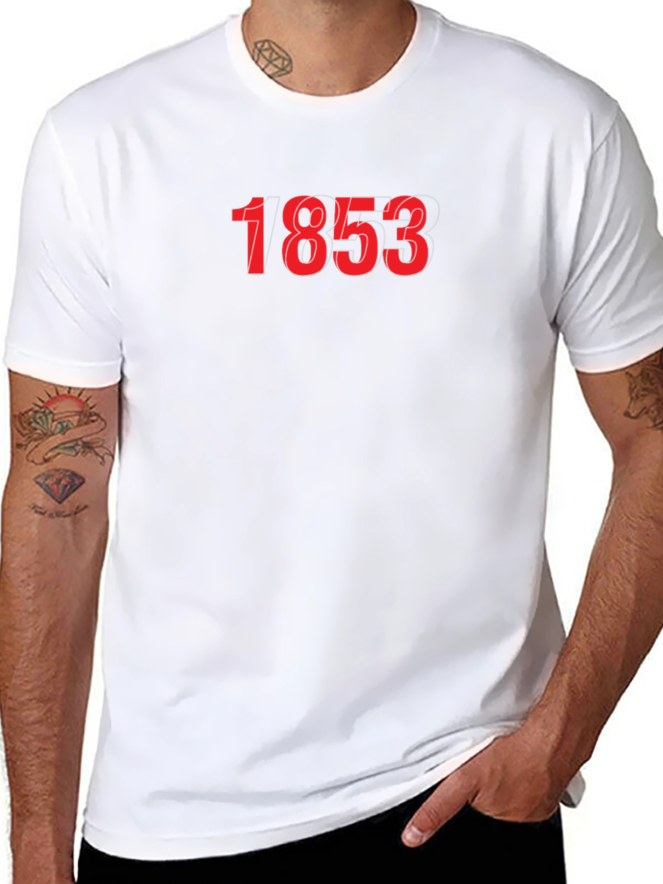 1853 Graphic Tee - Bold Number Design