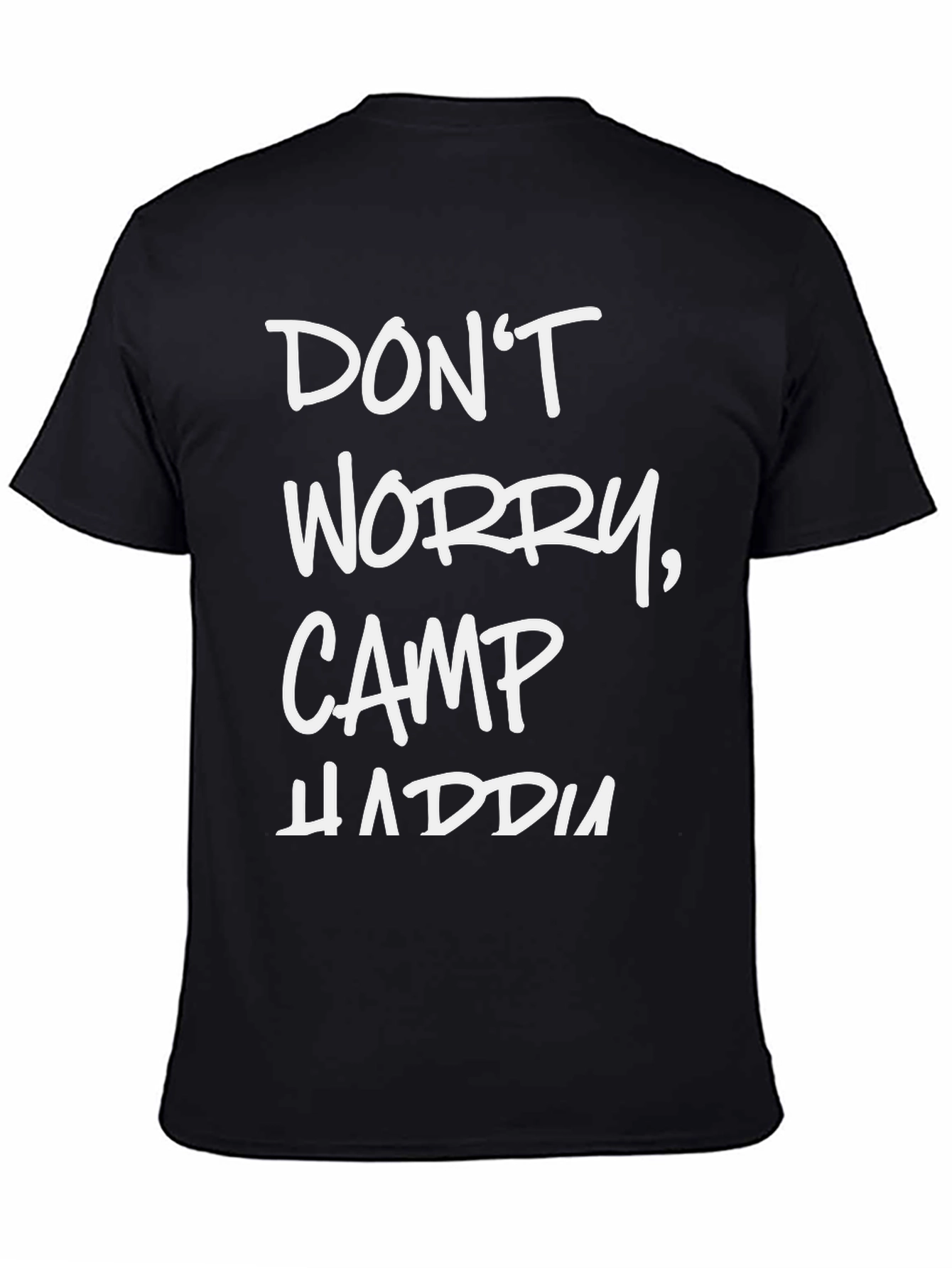 Dont Worry Camp HADDIA Black Tee