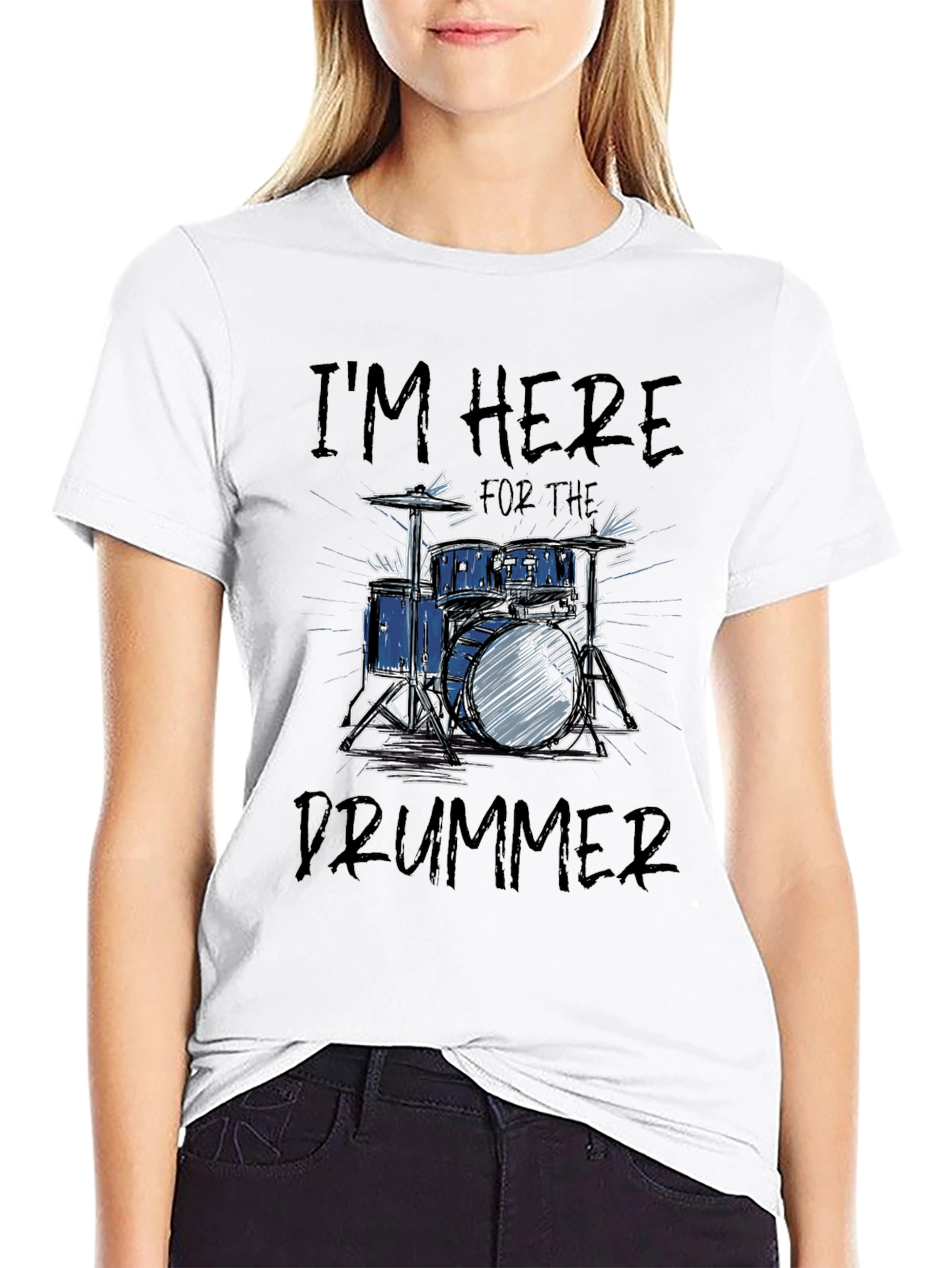 Im Here for the Drummer Graphic Tee