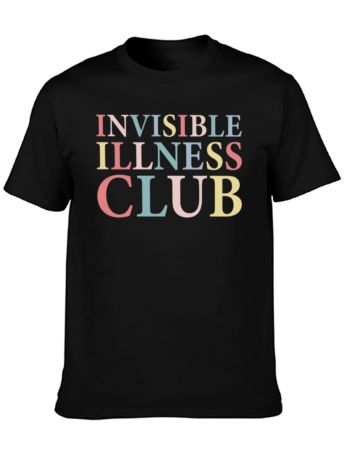Invisible Illness Club T-Shirt - Unisex Black Tee