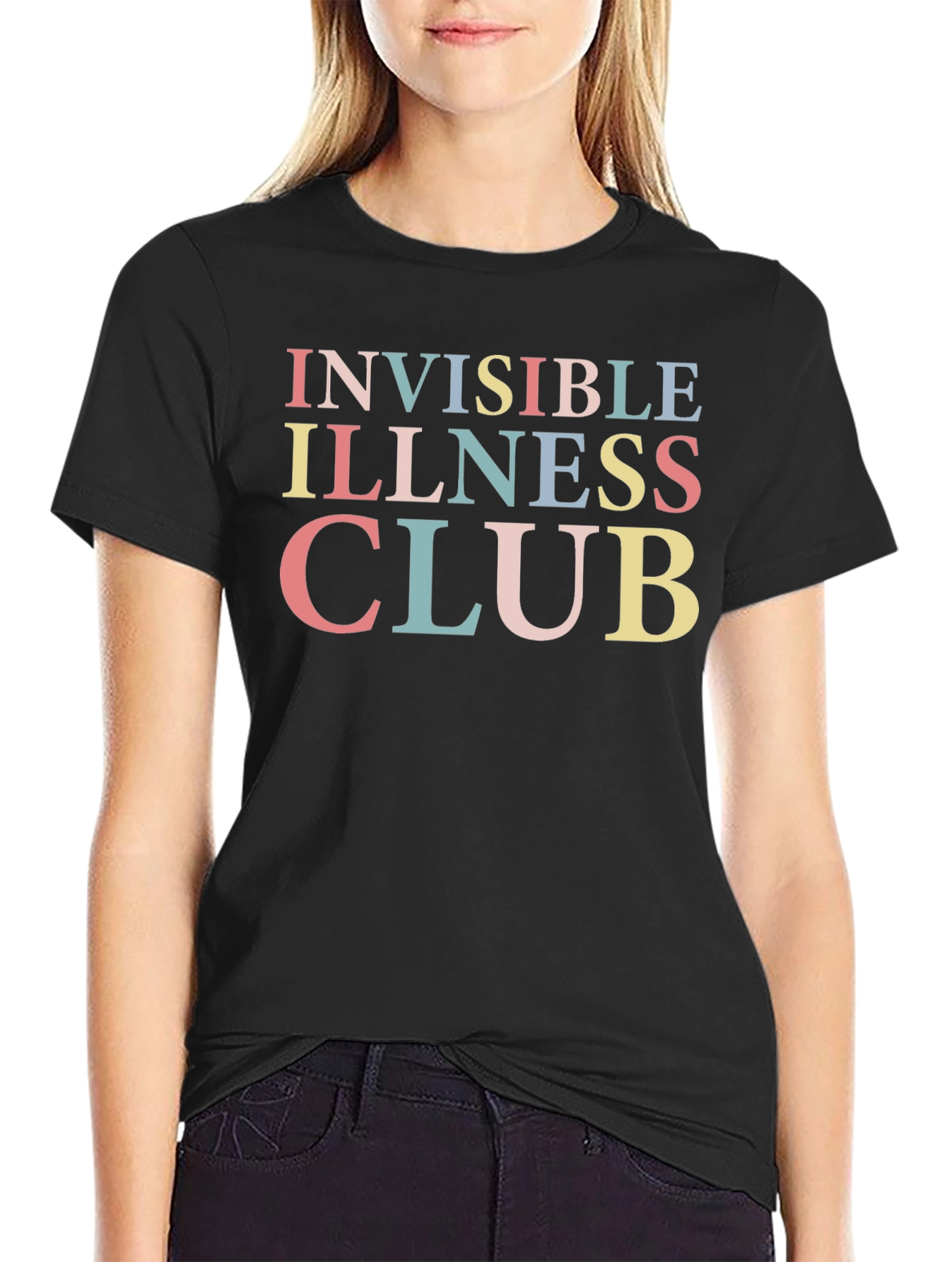 Invisible Illness Club T-Shirt - Unisex Black Tee
