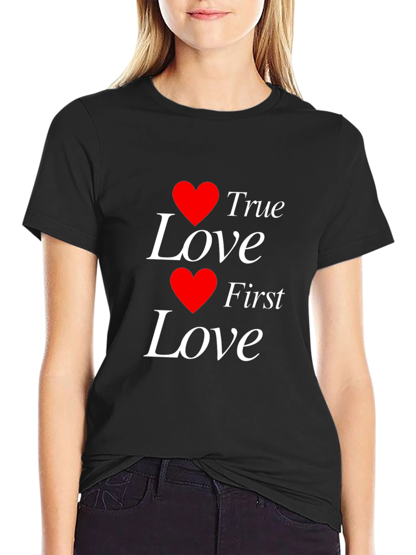 True Love First Love Heart Graphic T-Shirt