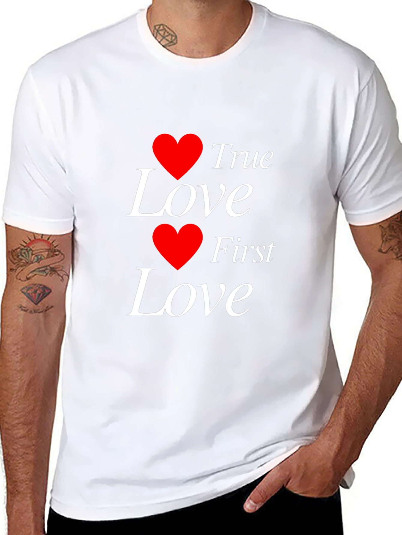 True Love First Love Heart Graphic T-Shirt